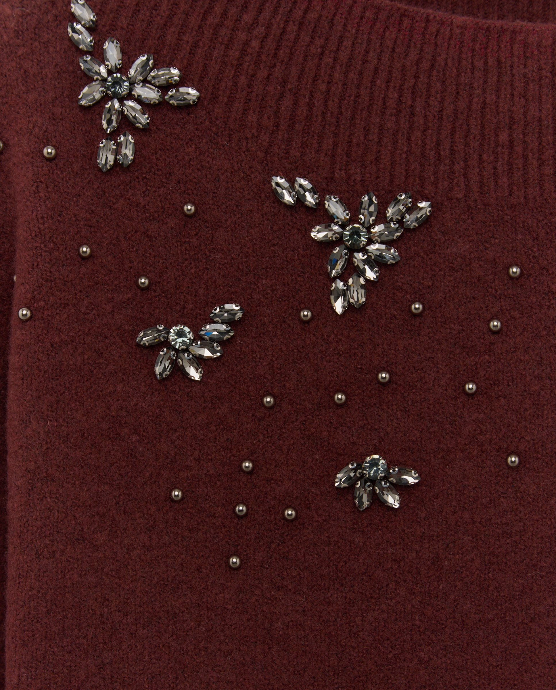 Jersey cuello redondo con aplicación piedras de mujer - Easy Wear - 830 Antracita 830 Antracita-6