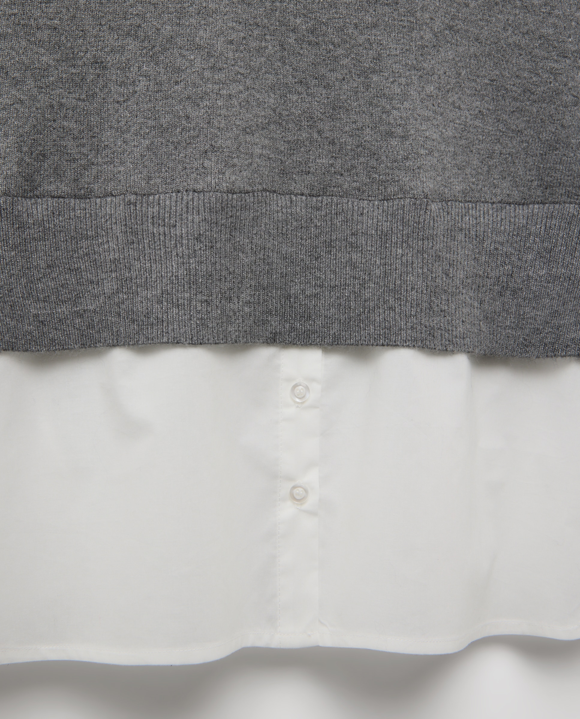 Jersey cuello alto combinado de mujer - Easy Wear - Plomo Plomo-5