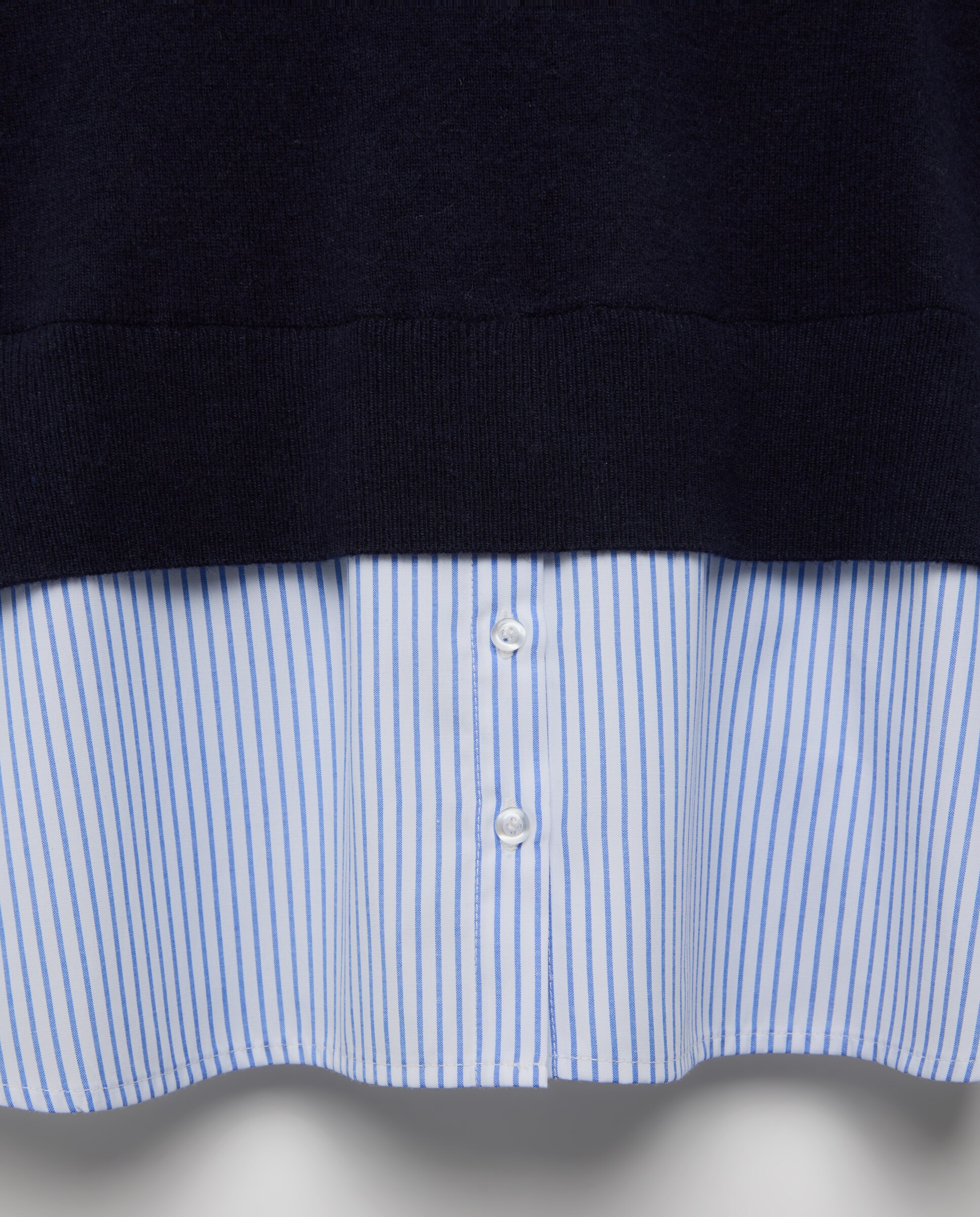 Jersey cuello alto combinado de mujer - Easy Wear - Azul marino Azul marino-5