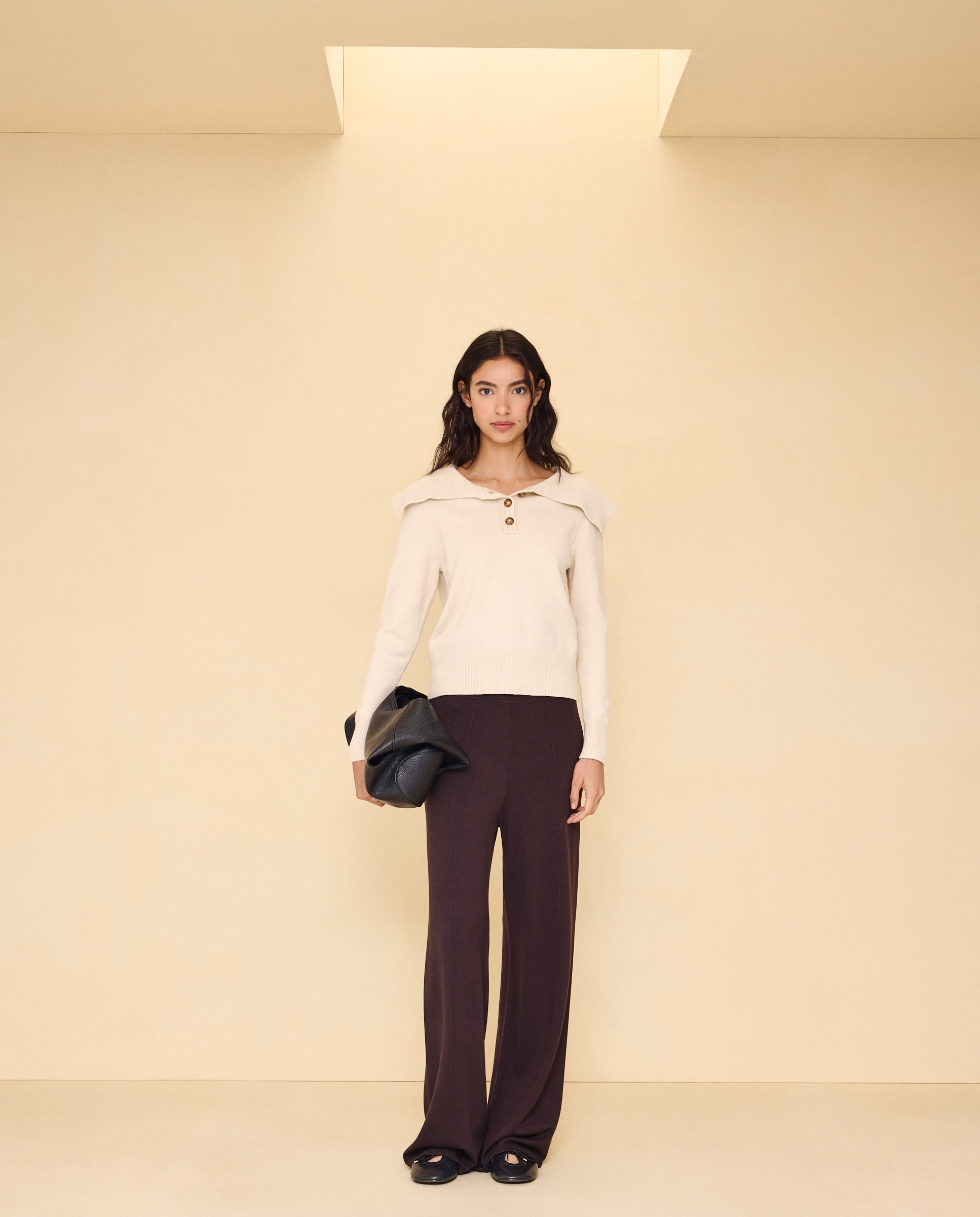Jersey cuello polo abierto de mujer - Easy Wear - 120 Crudo 120 Crudo-2