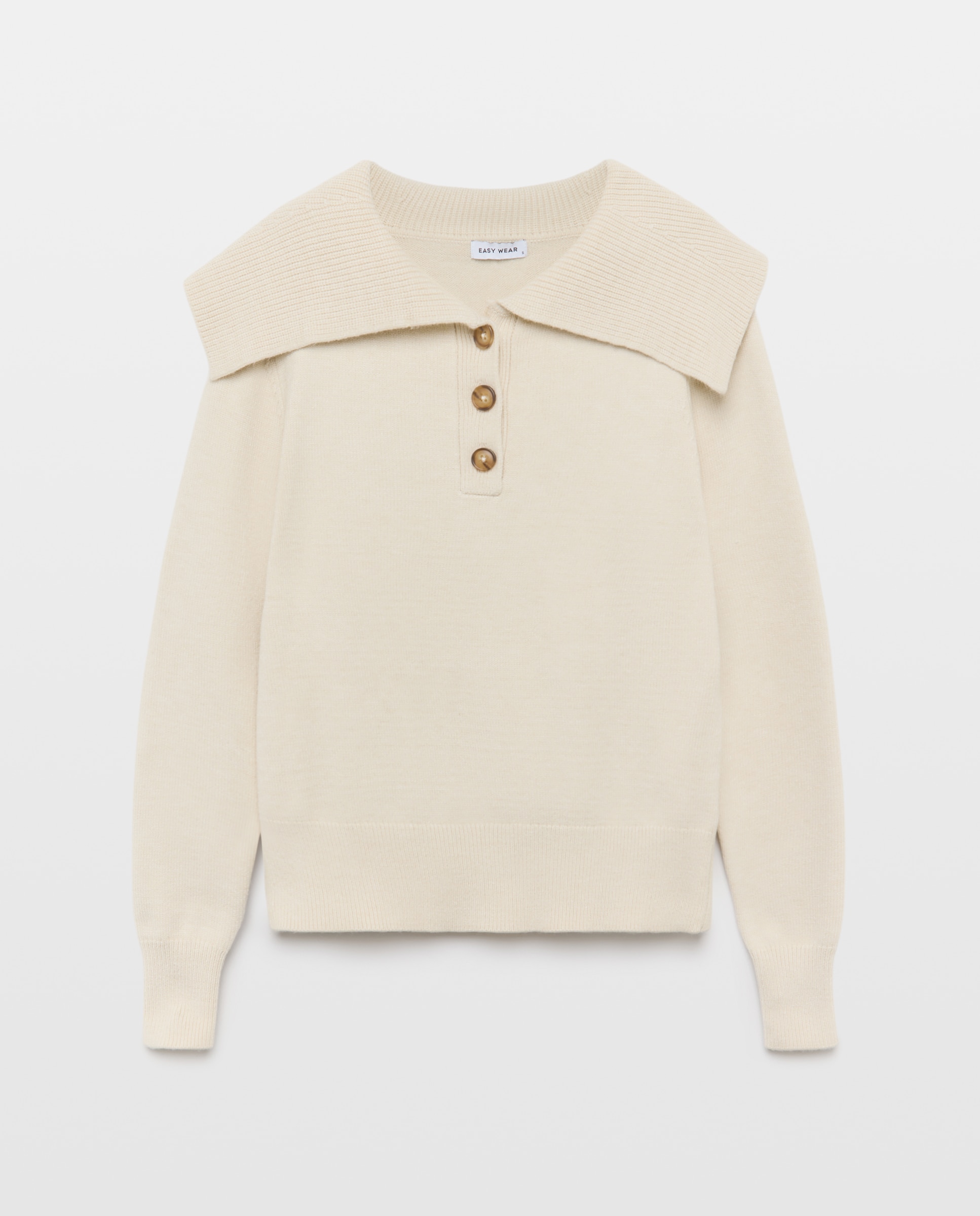 Jersey cuello polo abierto de mujer - Easy Wear - 120 Crudo 120 Crudo-4
