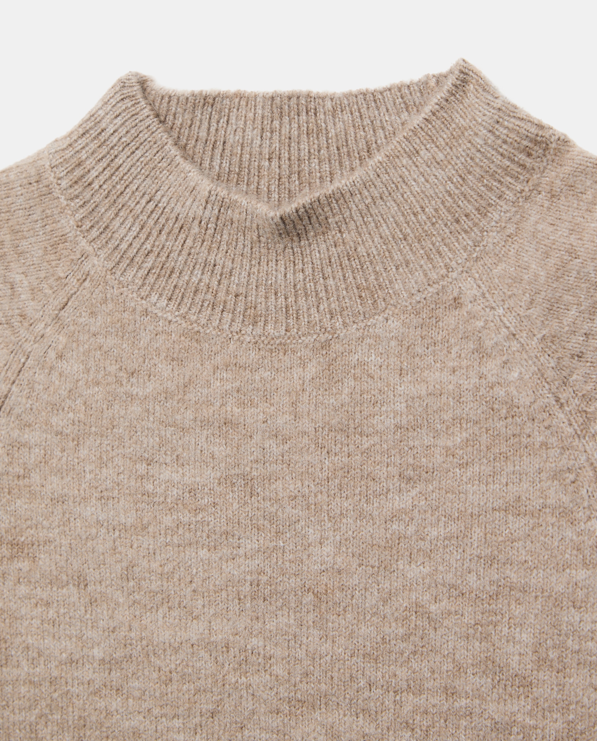 Jersey cuello redondo manga ancha de mujer - Easy Wear - Visón claro Visón claro-5