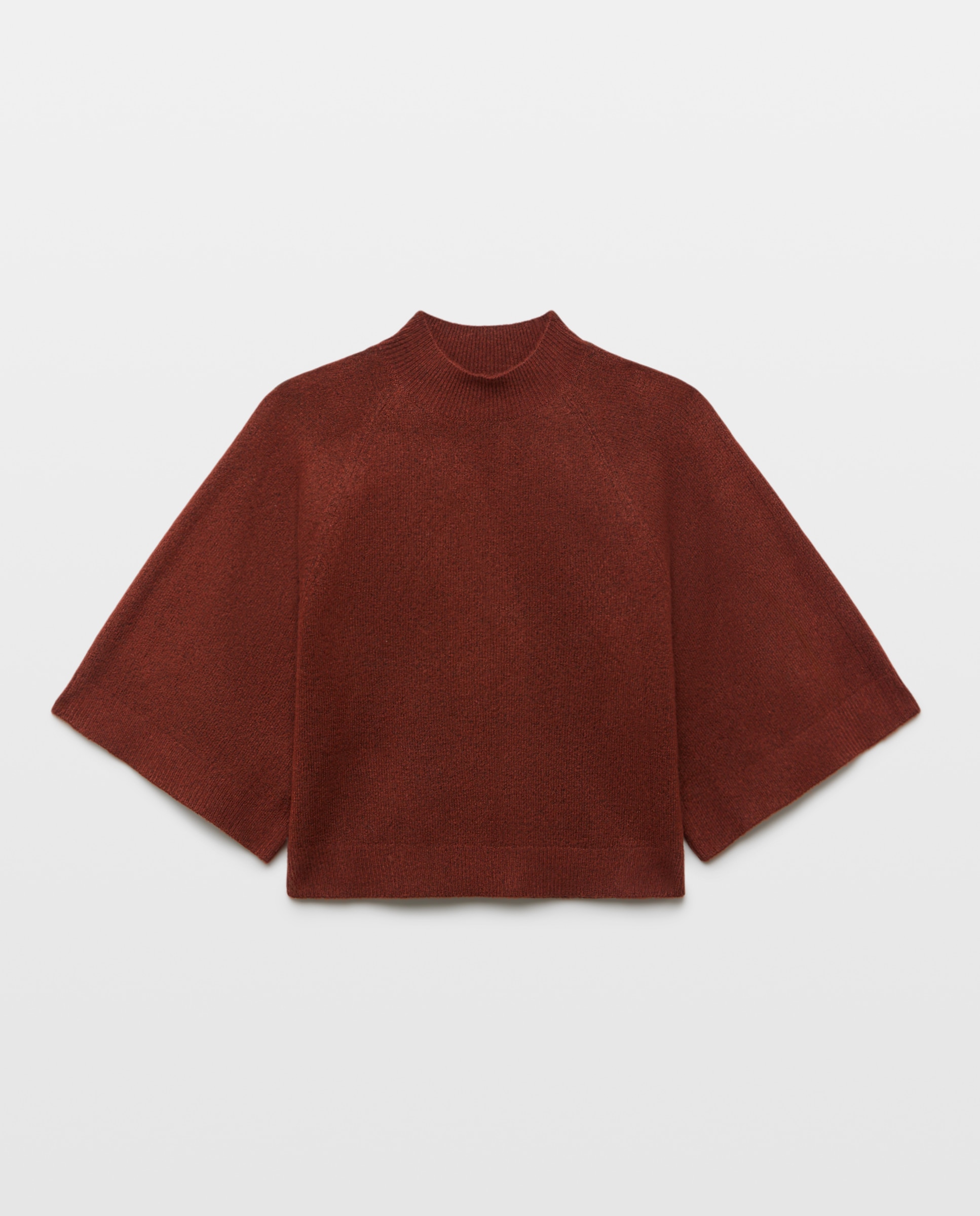 Jersey cuello redondo manga ancha de mujer - Easy Wear - 740 Tabaco 740 Tabaco-4