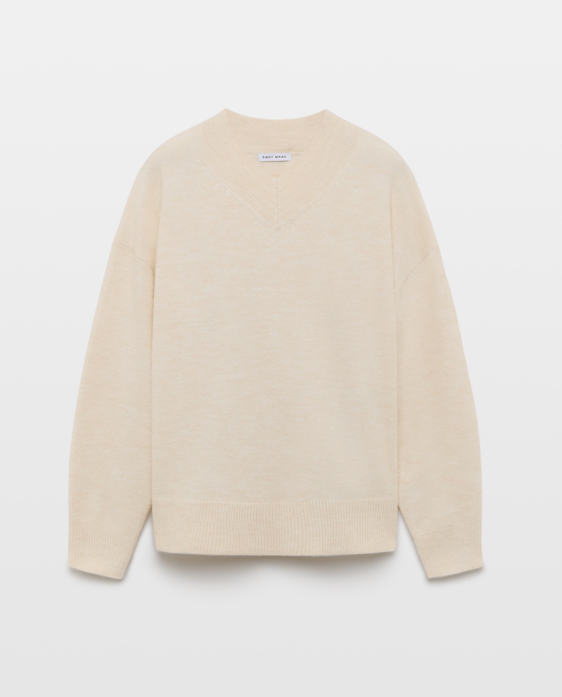 Jersey cuello pico subido soft de mujer - Easy Wear - 120 Crudo 120 Crudo-1