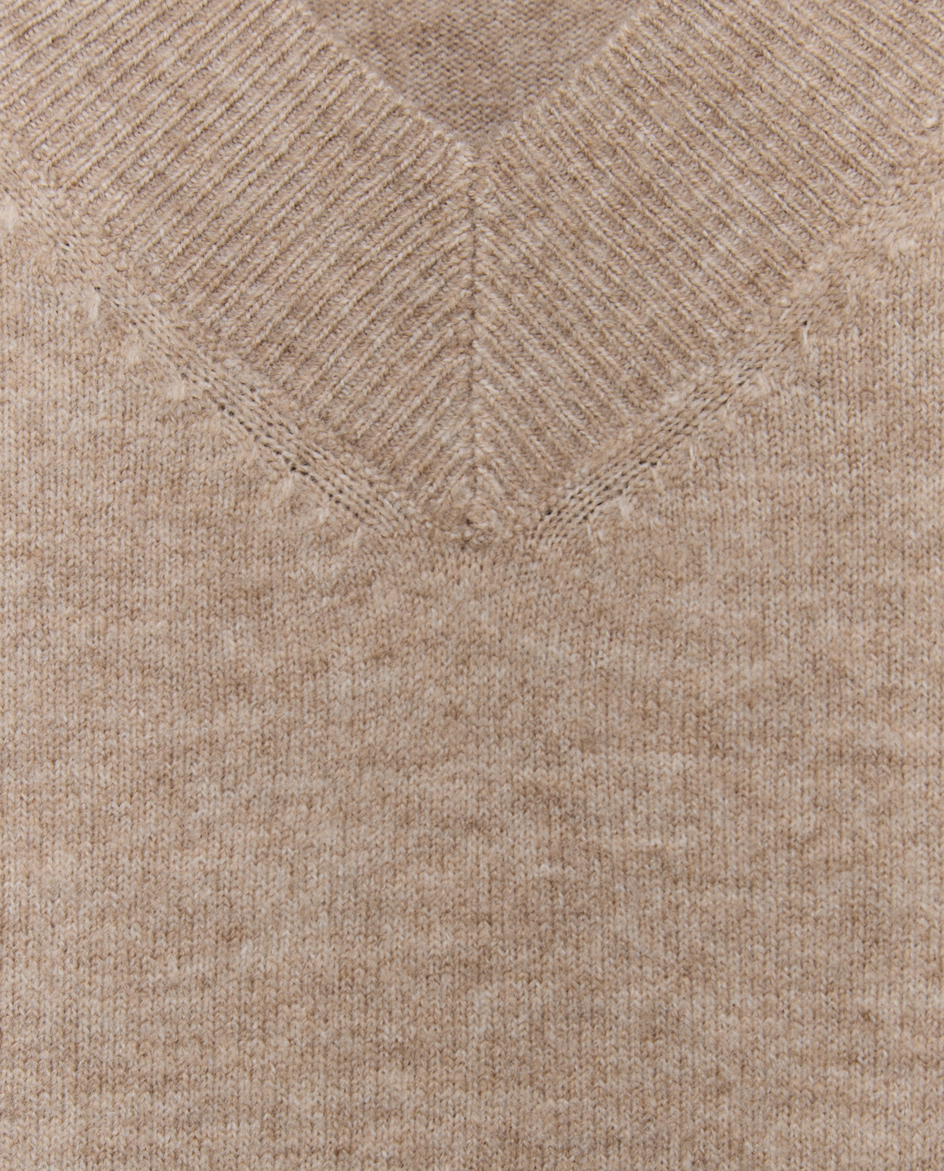 Jersey cuello pico subido soft de mujer - Easy Wear - Visón claro Visón claro-2