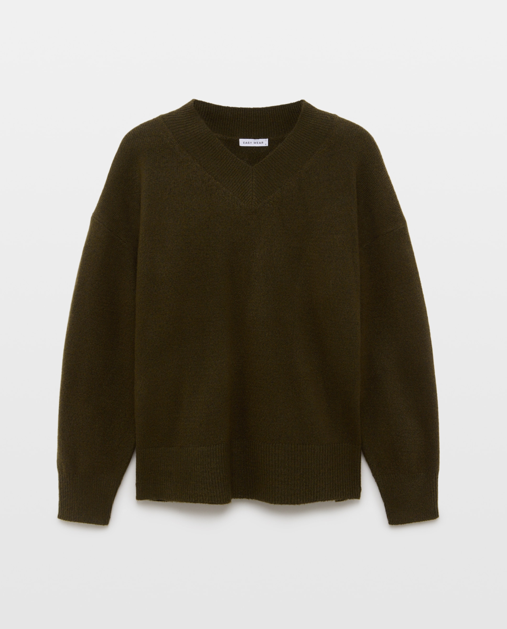 Jersey cuello pico subido soft de mujer - Easy Wear - 520 Kaki 520 Kaki-1