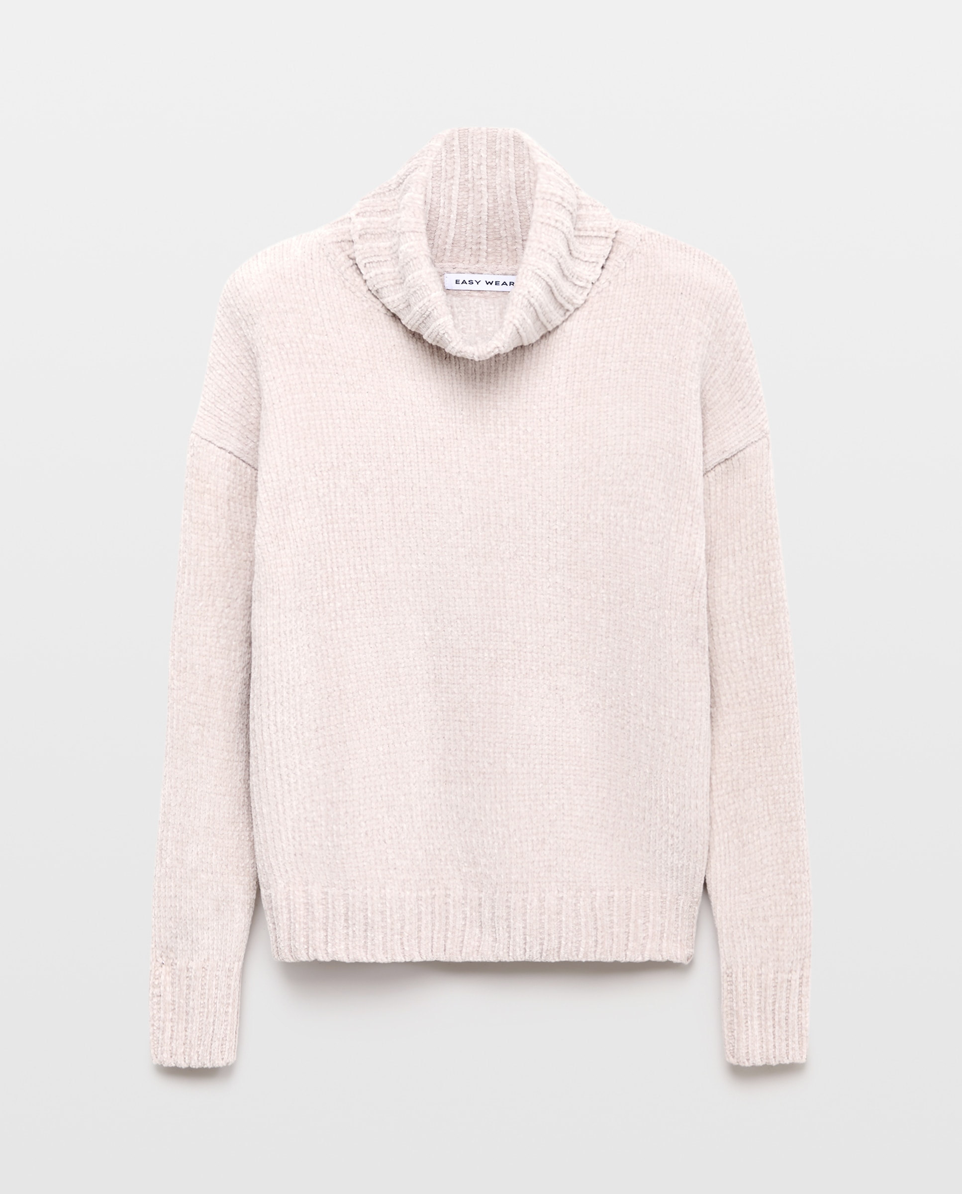 Jersey de mujer de cuello vuelto en chenilla de mujer - Easy Wear - 120 Crudo 120 Crudo-4