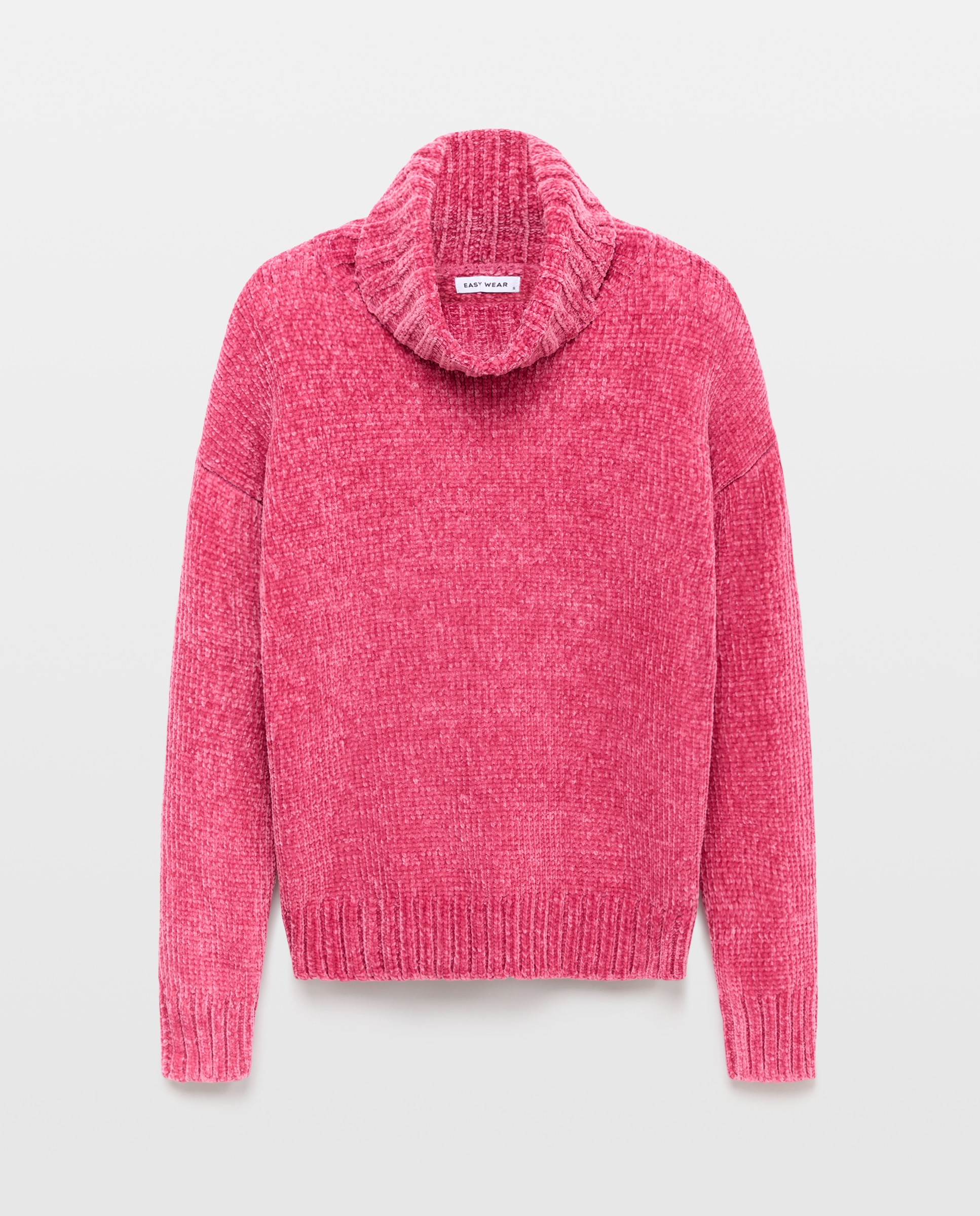 Jersey de mujer de cuello vuelto en chenilla de mujer - Easy Wear - 230 Rosa oscuro 230 Rosa oscuro-4