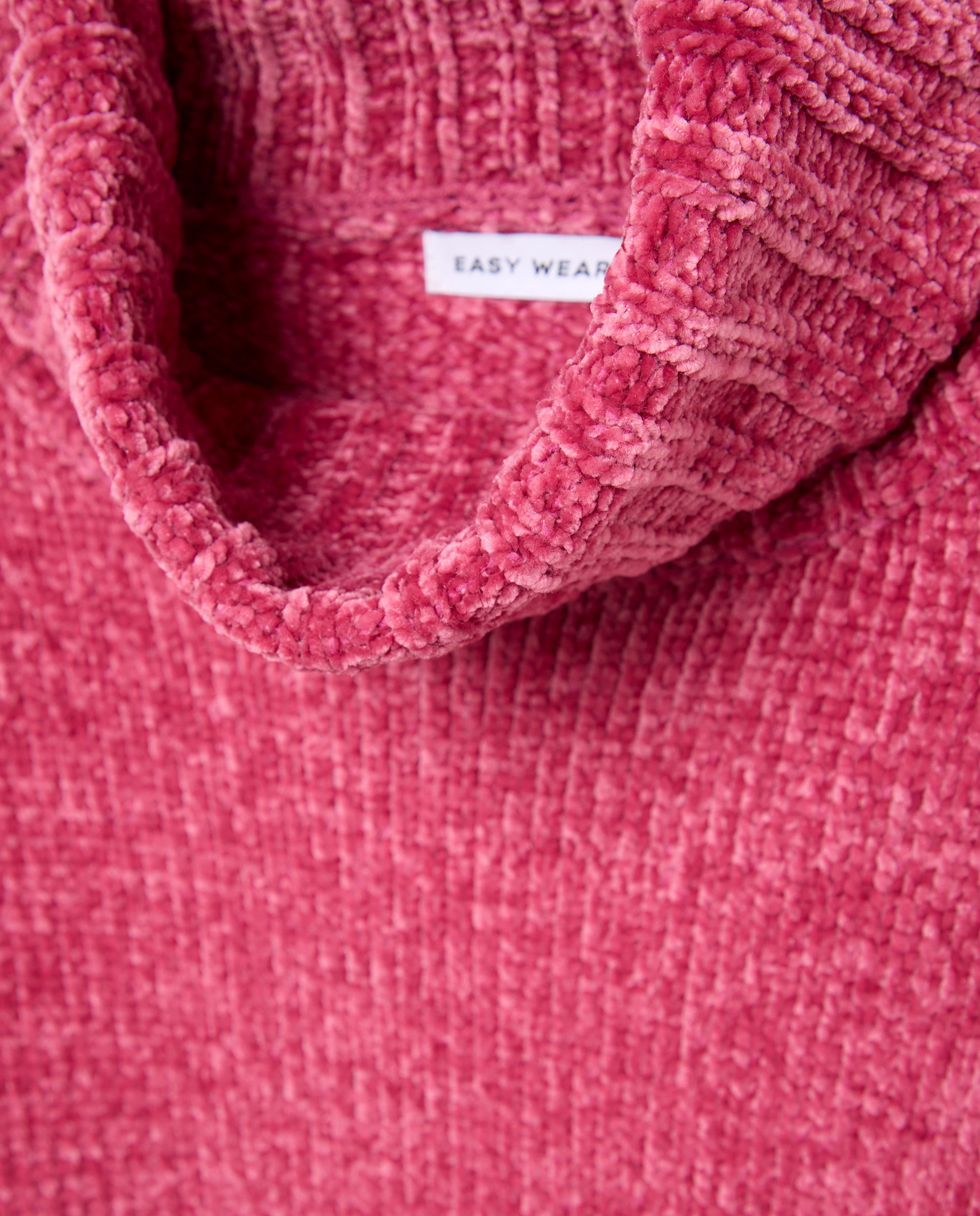 Jersey de mujer de cuello vuelto en chenilla de mujer - Easy Wear - 230 Rosa oscuro 230 Rosa oscuro-5