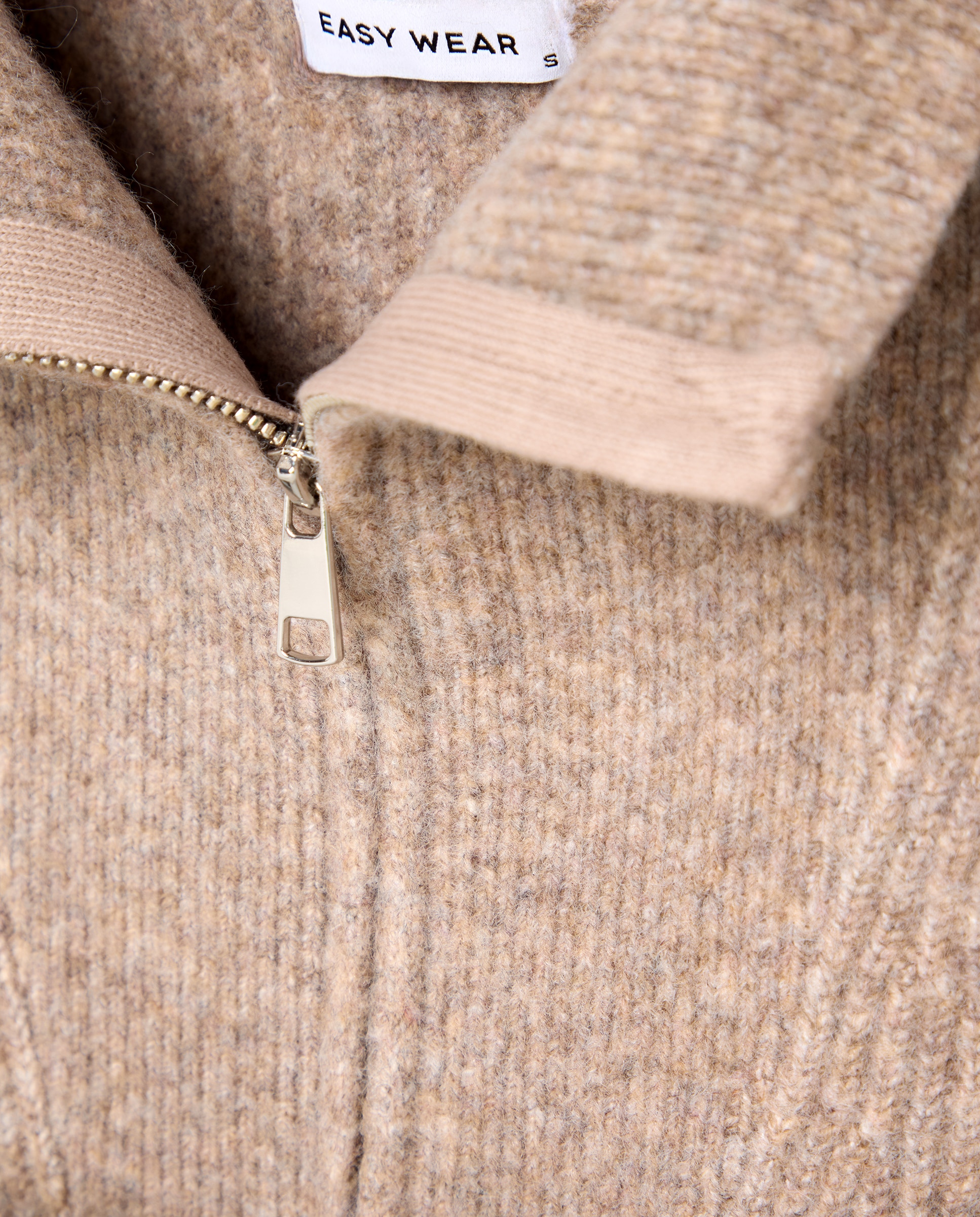 Chaleco soft con cremallera en cuello de mujer - Easy Wear - Visón claro Visón claro-5