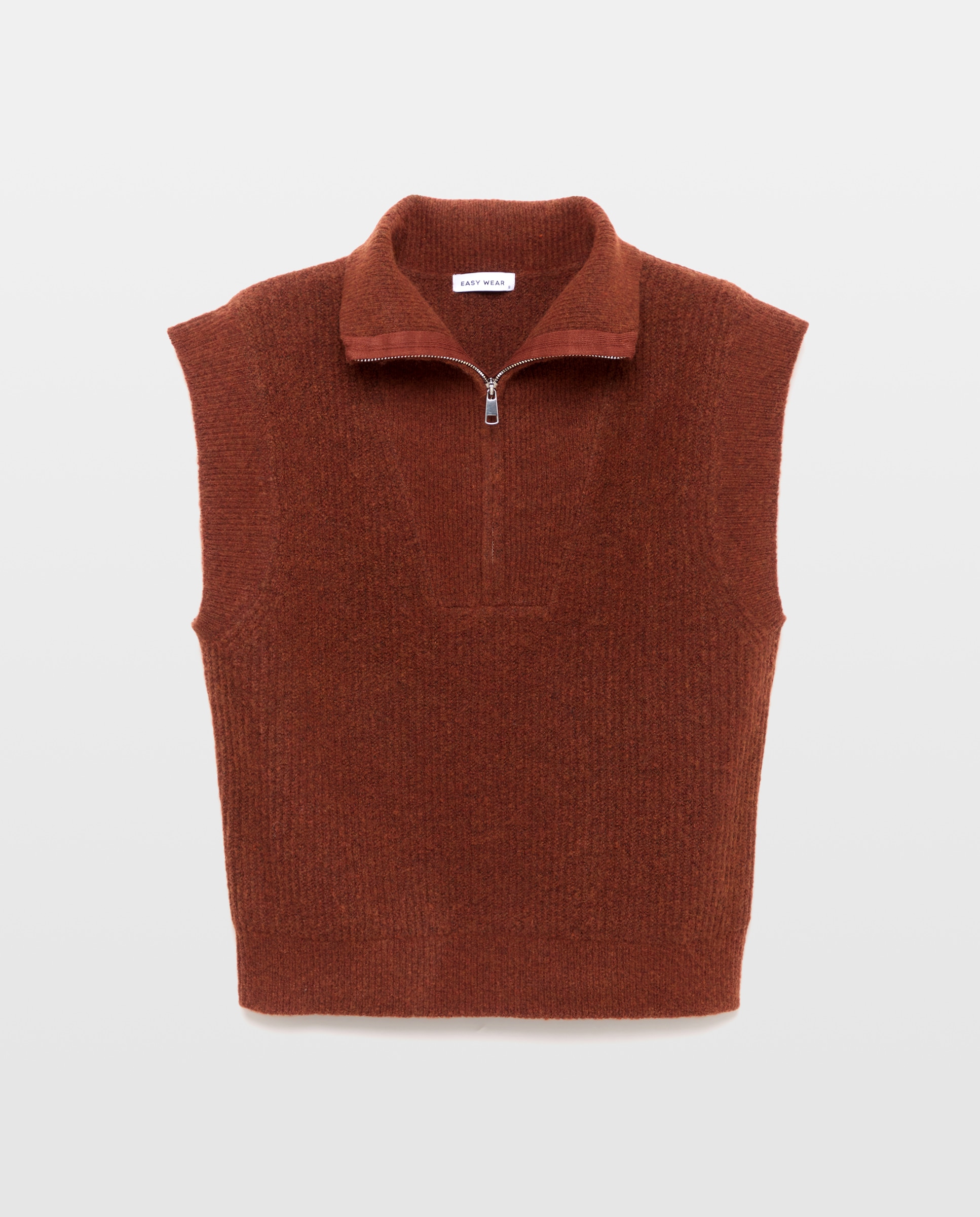 Chaleco soft con cremallera en cuello de mujer - Easy Wear - 770 Terracota 770 Terracota-4