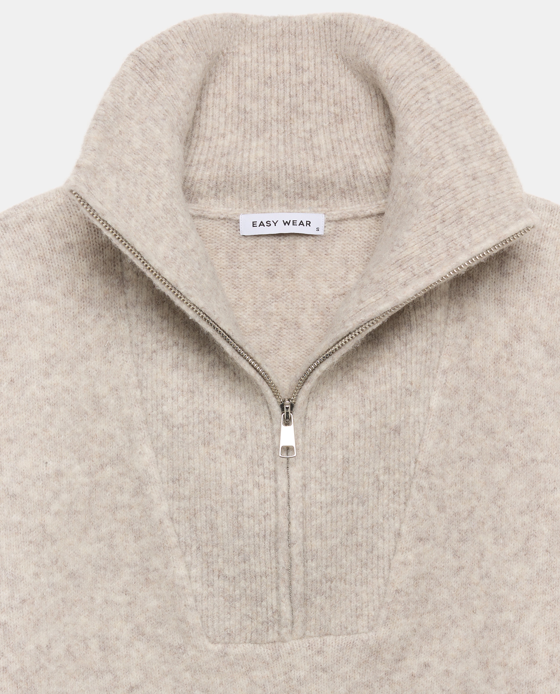 Jersey soft con cremallera en cuello de mujer - Easy Wear - 120 Crudo 120 Crudo-6