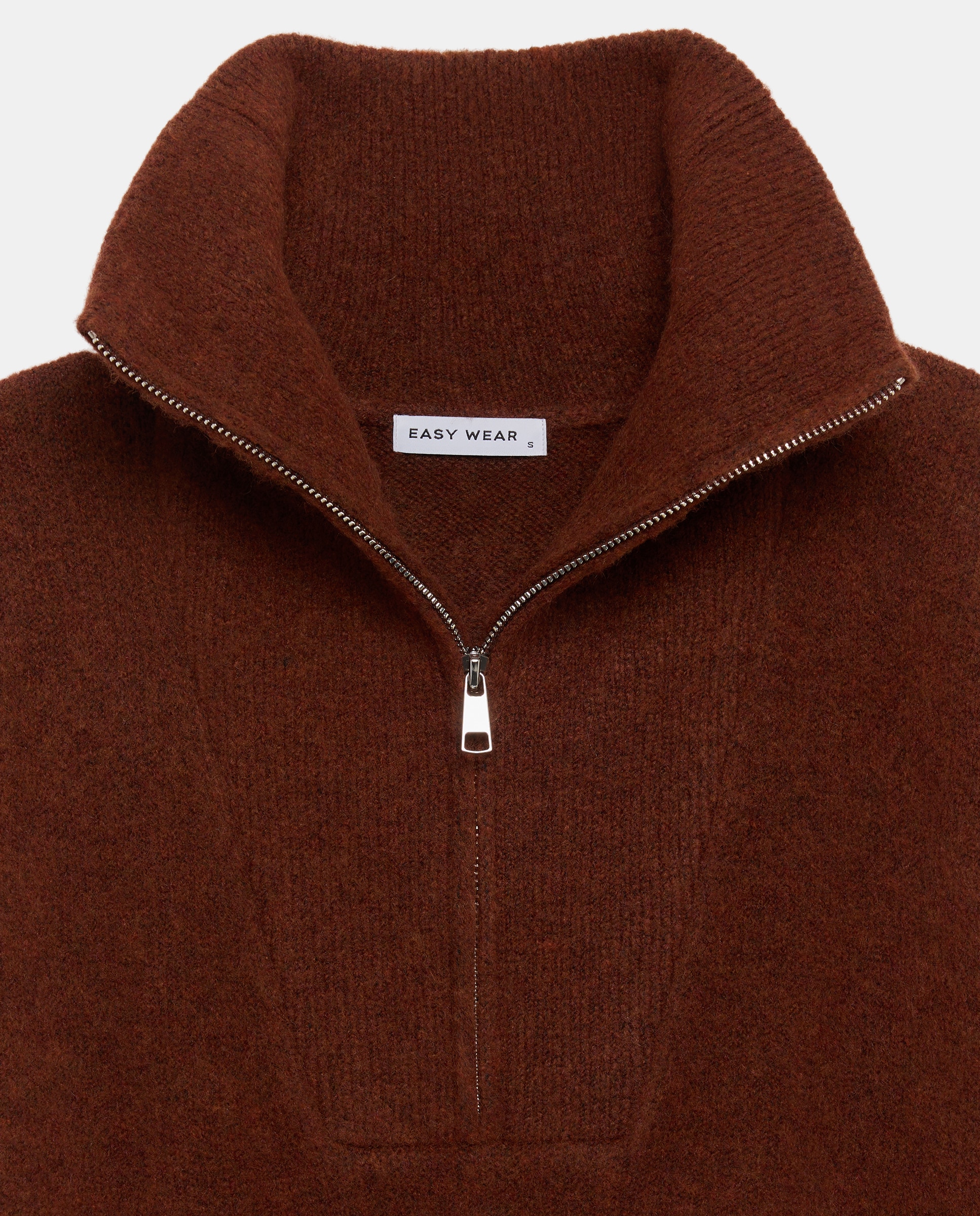 Jersey soft con cremallera en cuello de mujer - Easy Wear - 770 Terracota 770 Terracota-5