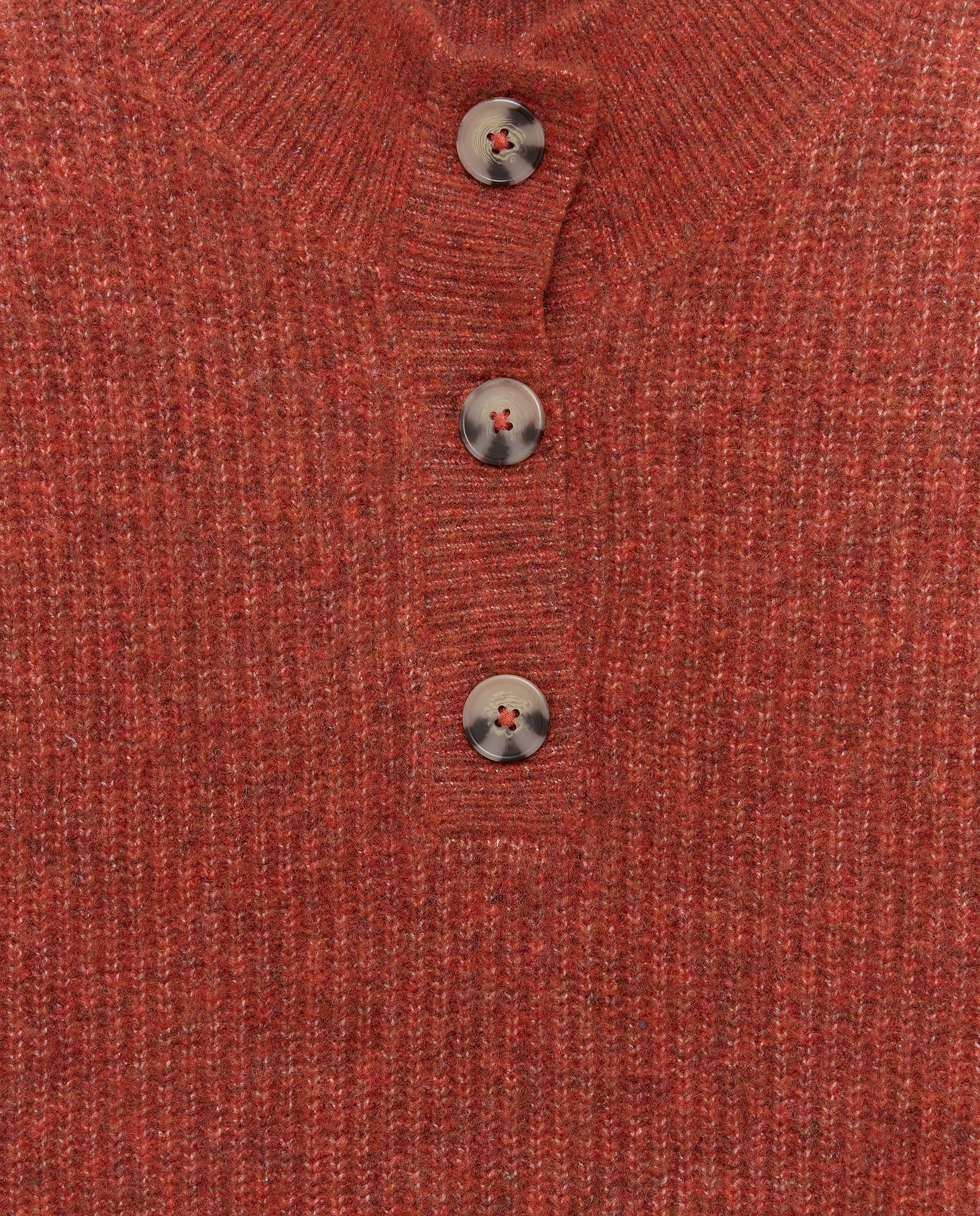 Jersey soft con tapeta de botones de mujer - Easy Wear - Naranja quemado Naranja quemado-5
