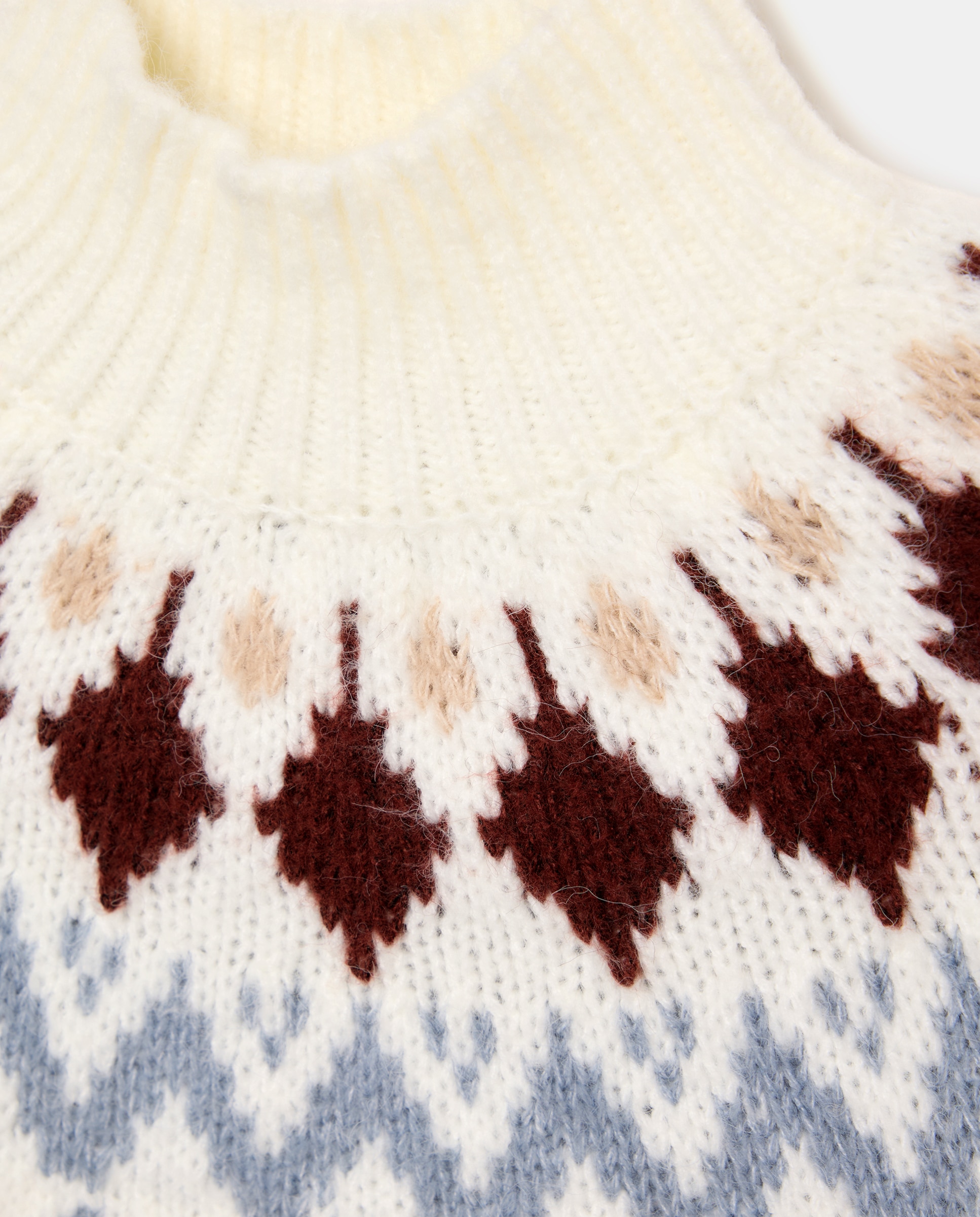 Jersey cuello alto Jacquard de mujer - Easy Wear - Blanco Blanco-5