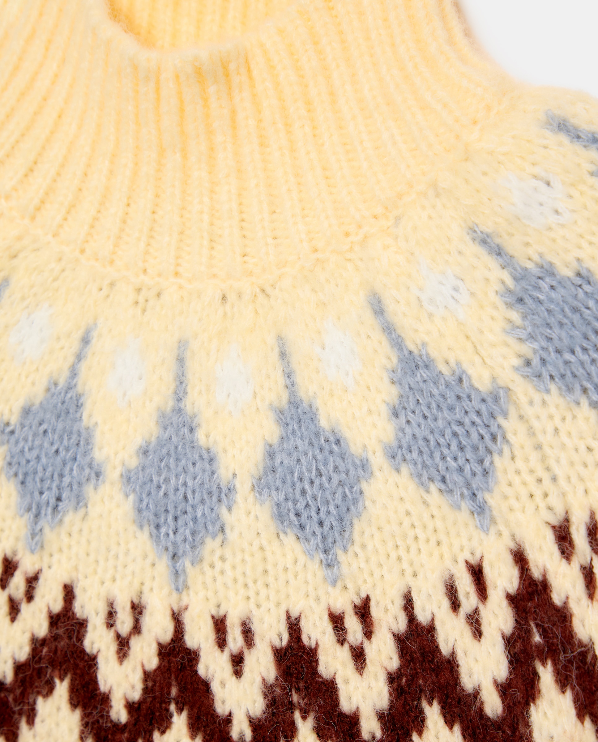 Jersey cuello alto Jacquard de mujer - Easy Wear - Amarillo Amarillo-5