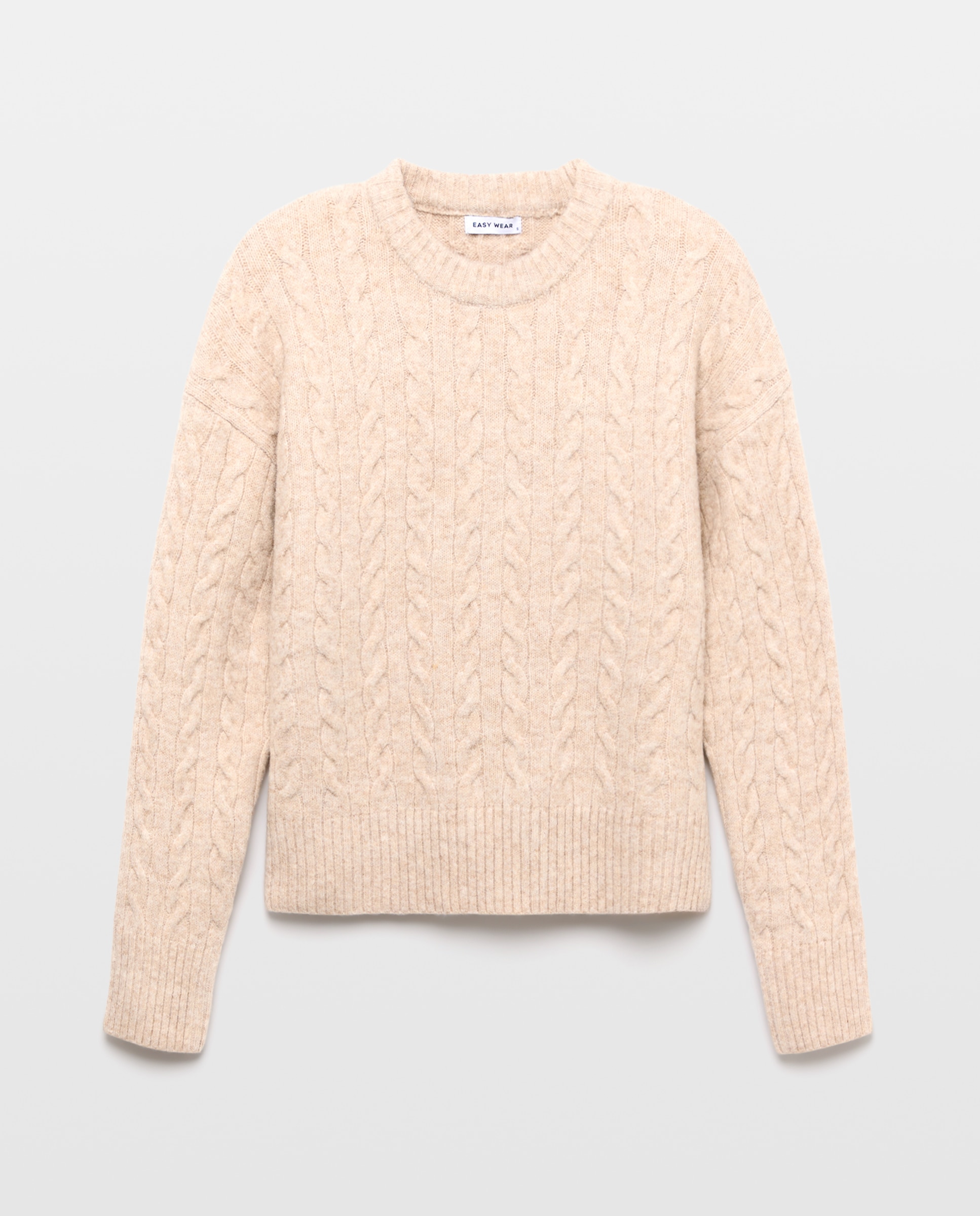 Imagen 5 de Jersey cuello caja soft con estructura de ochos de mujer. - Easy Wear - Beige Beige