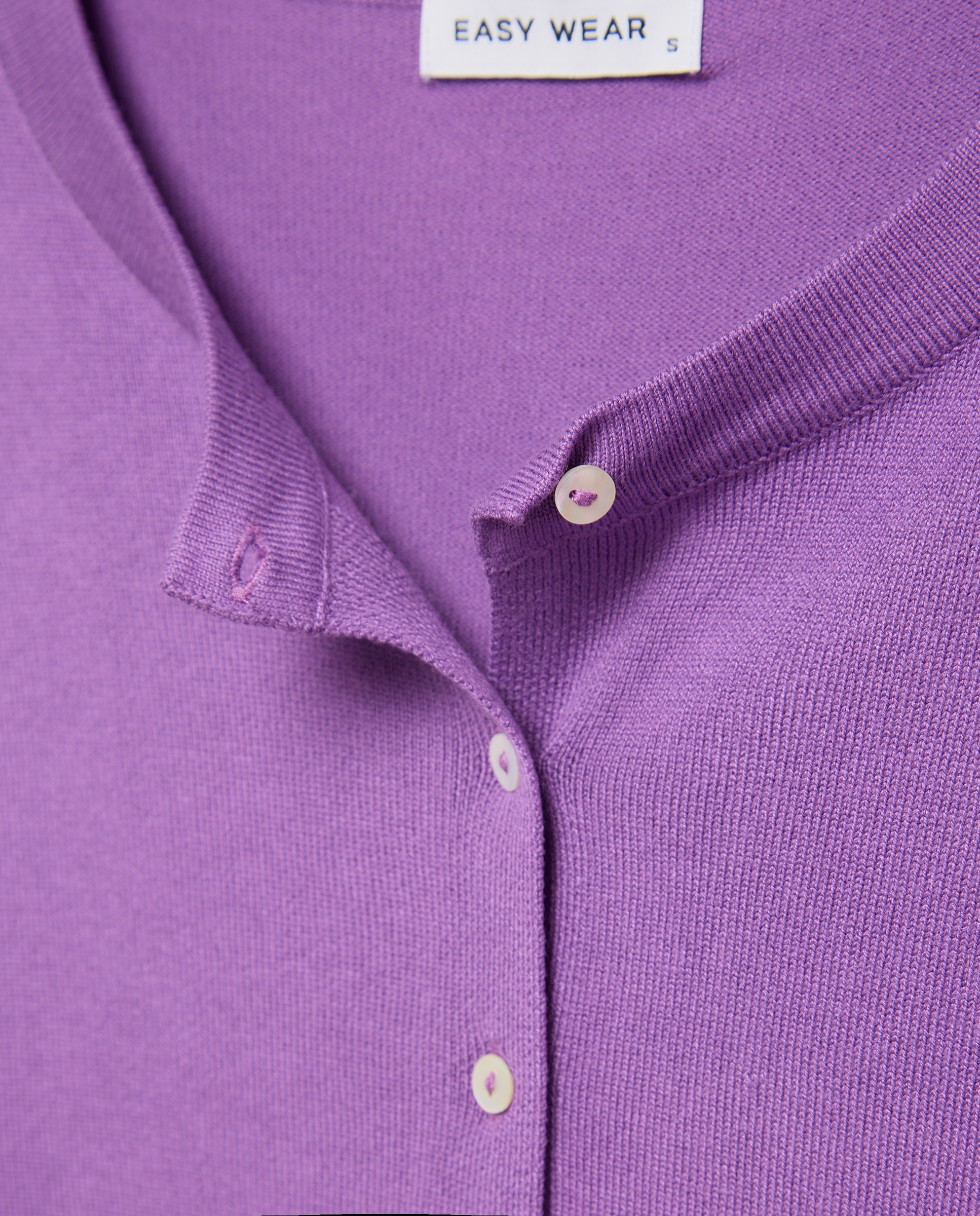 Chaqueta de punto de mujer cuello redondo - Easy Wear - Purpura Purpura-5