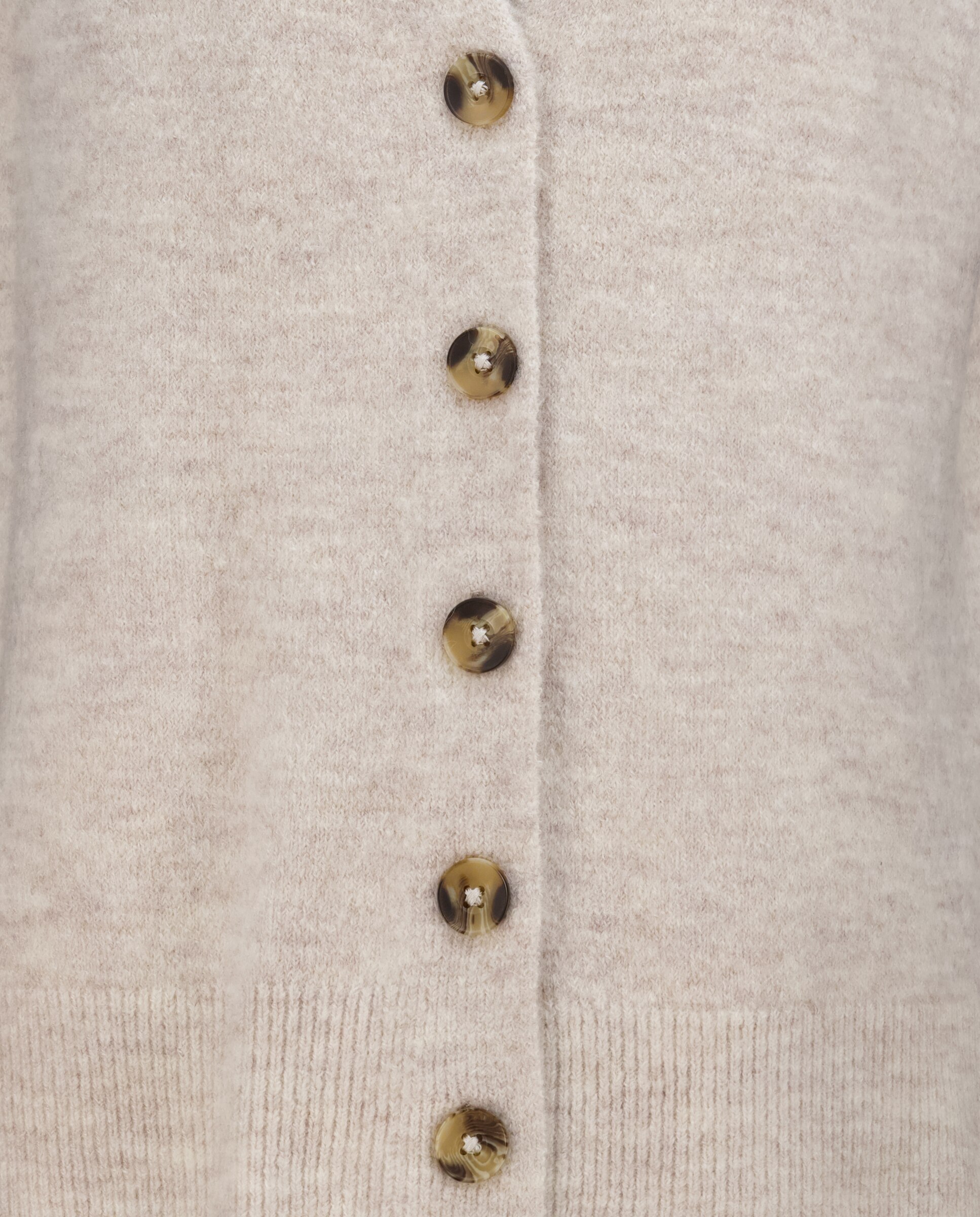 Colete de Malha Grossa Lisa Bege-6