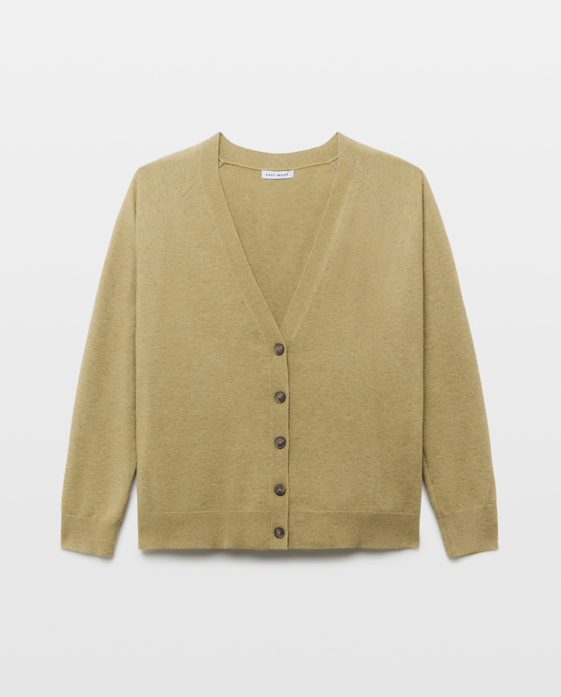 Chaqueta de punto cuello pico de mujer. - Easy Wear - 371 Aceite 371 Aceite-4