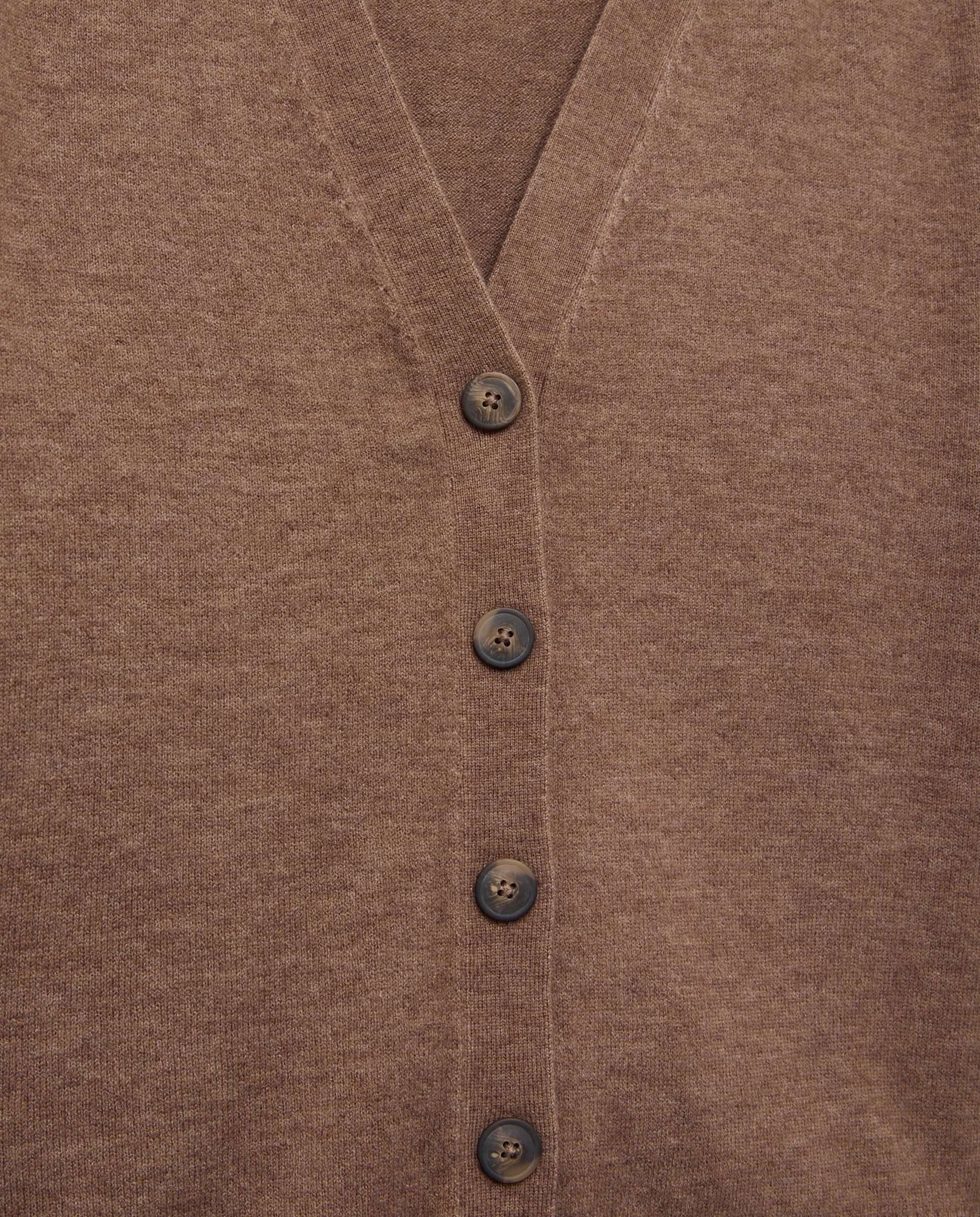 Chaqueta de punto cuello pico de mujer. - Easy Wear - Visón claro Visón claro-5