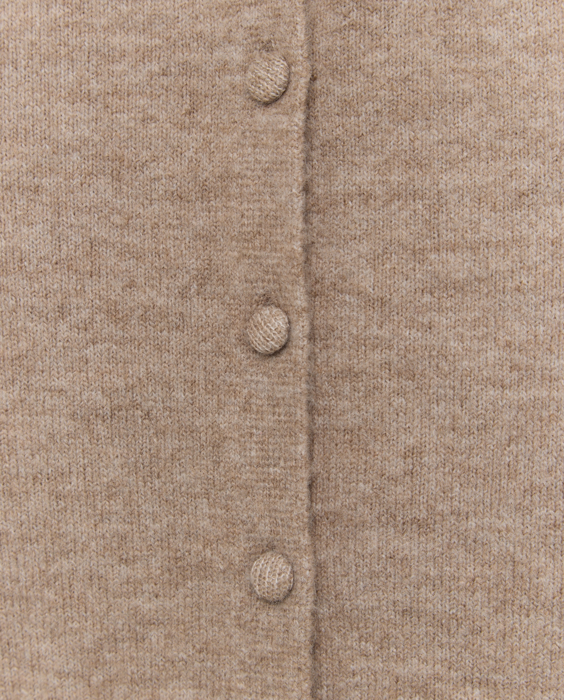 Chaqueta de punto con botón forrado de mujer. - Easy Wear - Visón claro Visón claro-2