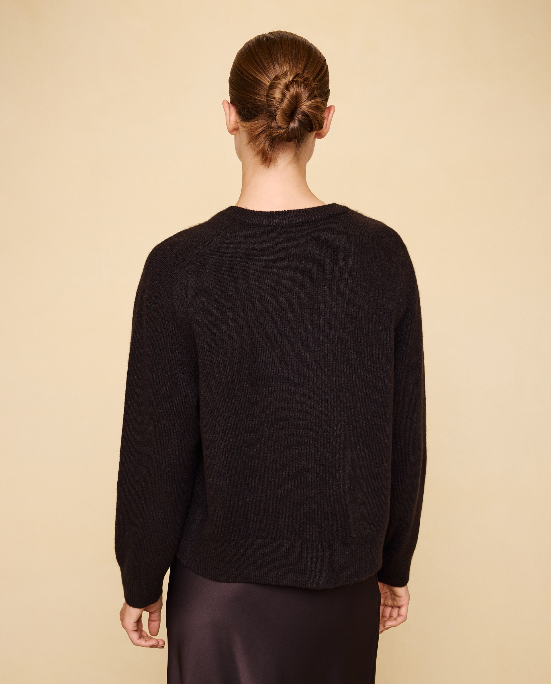 Chaqueta de punto con botón forrado de mujer. - Easy Wear - Negro Negro-3