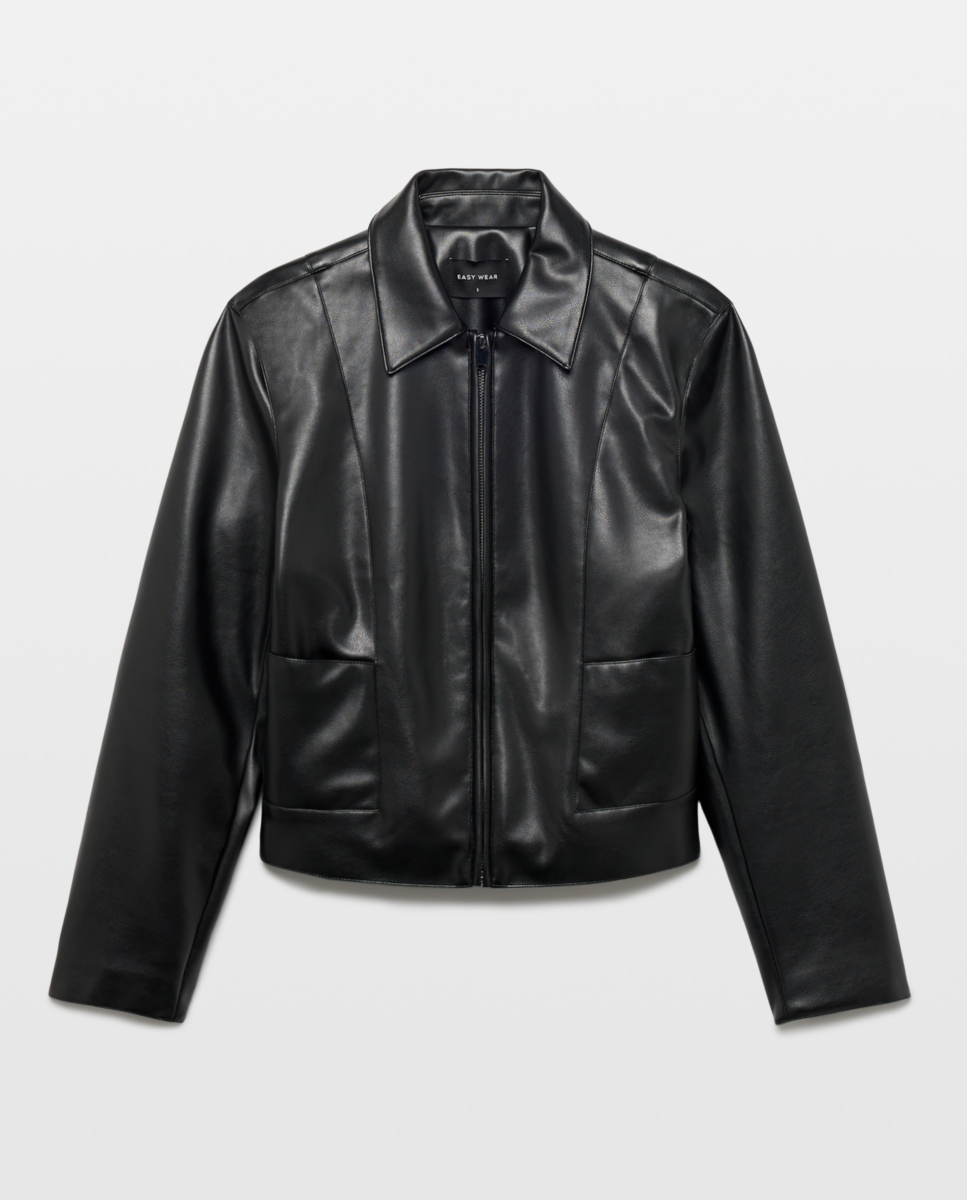 Biker de mujer efecto piel - Easy Wear - Negro Negro-4