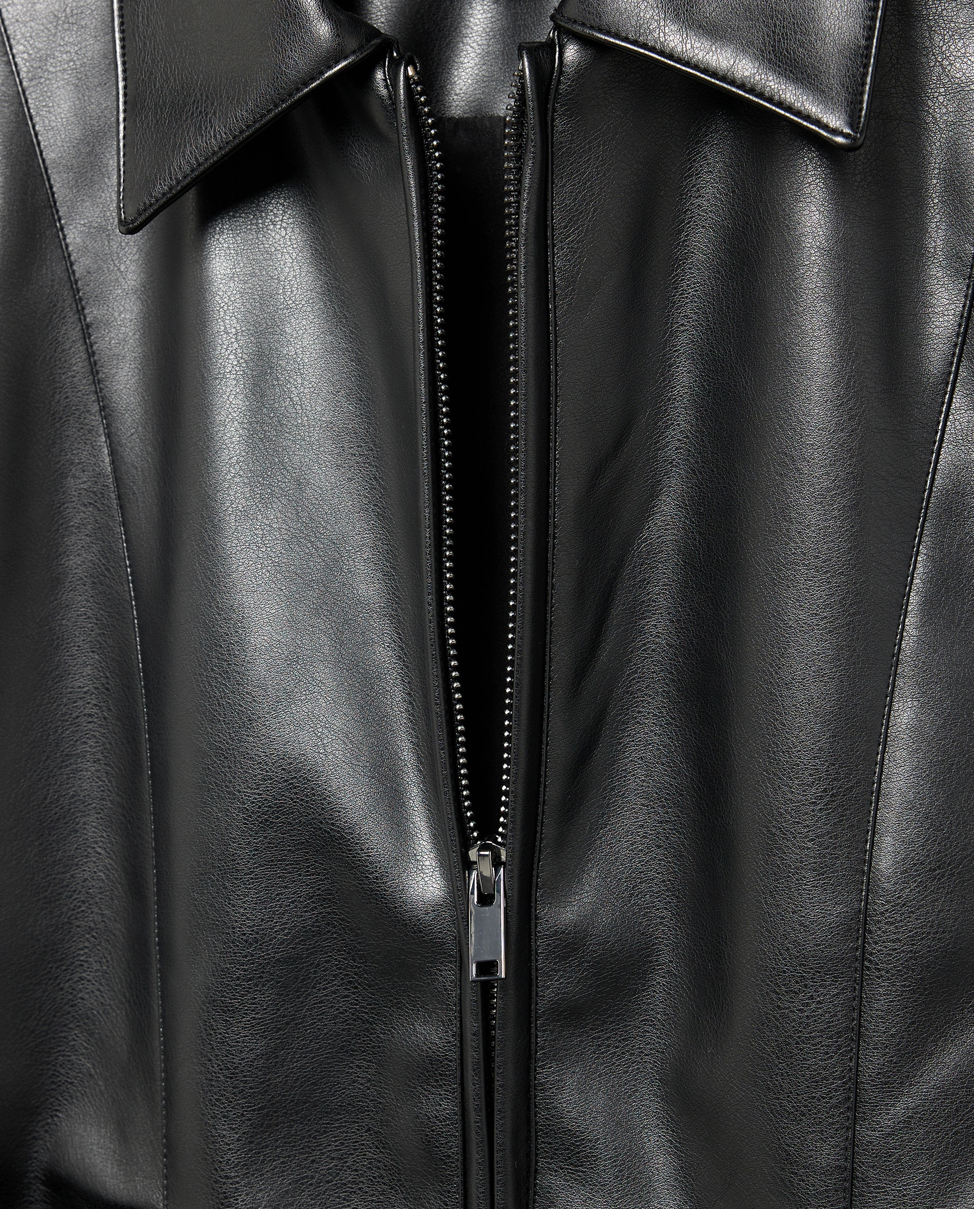 Biker de mujer efecto piel - Easy Wear - Negro Negro-5