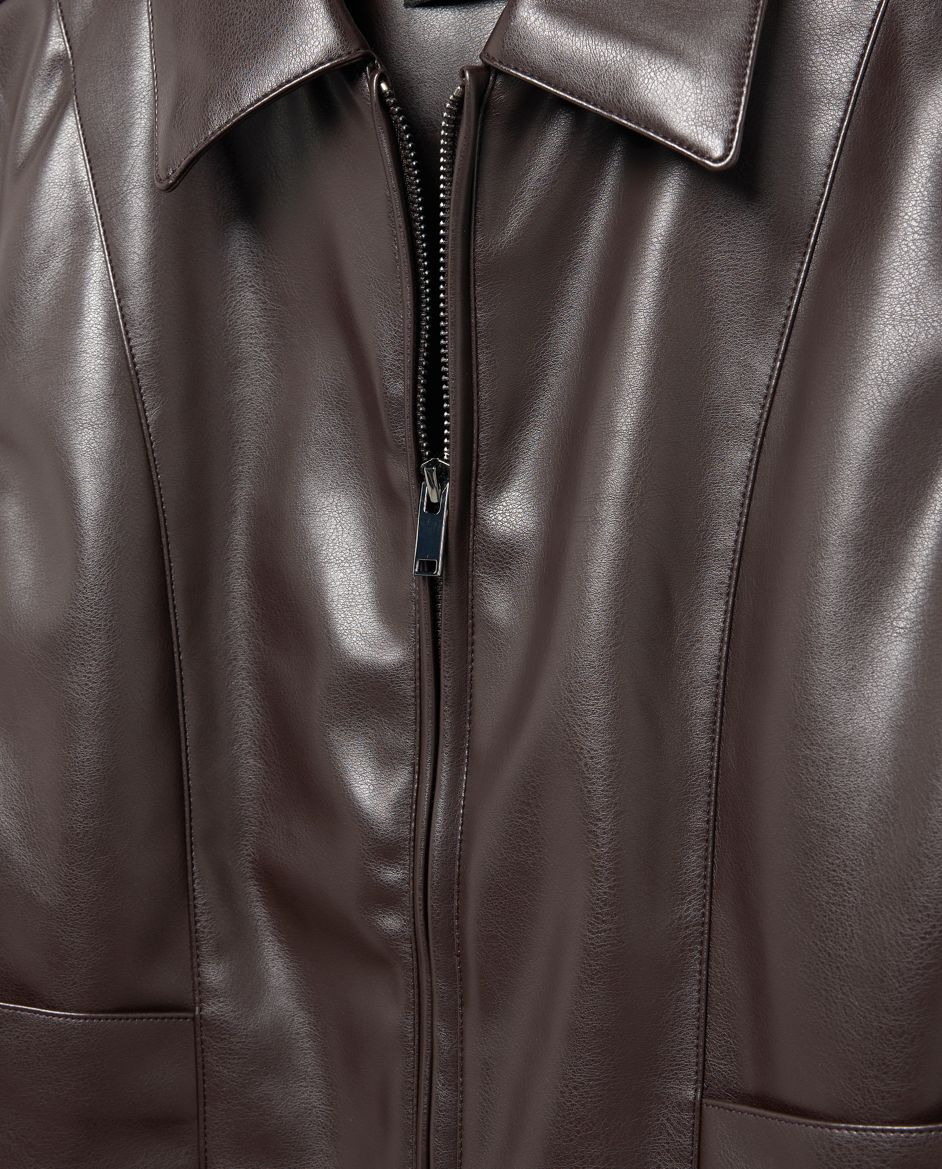 Biker com Efeito de Pele Castanho-2