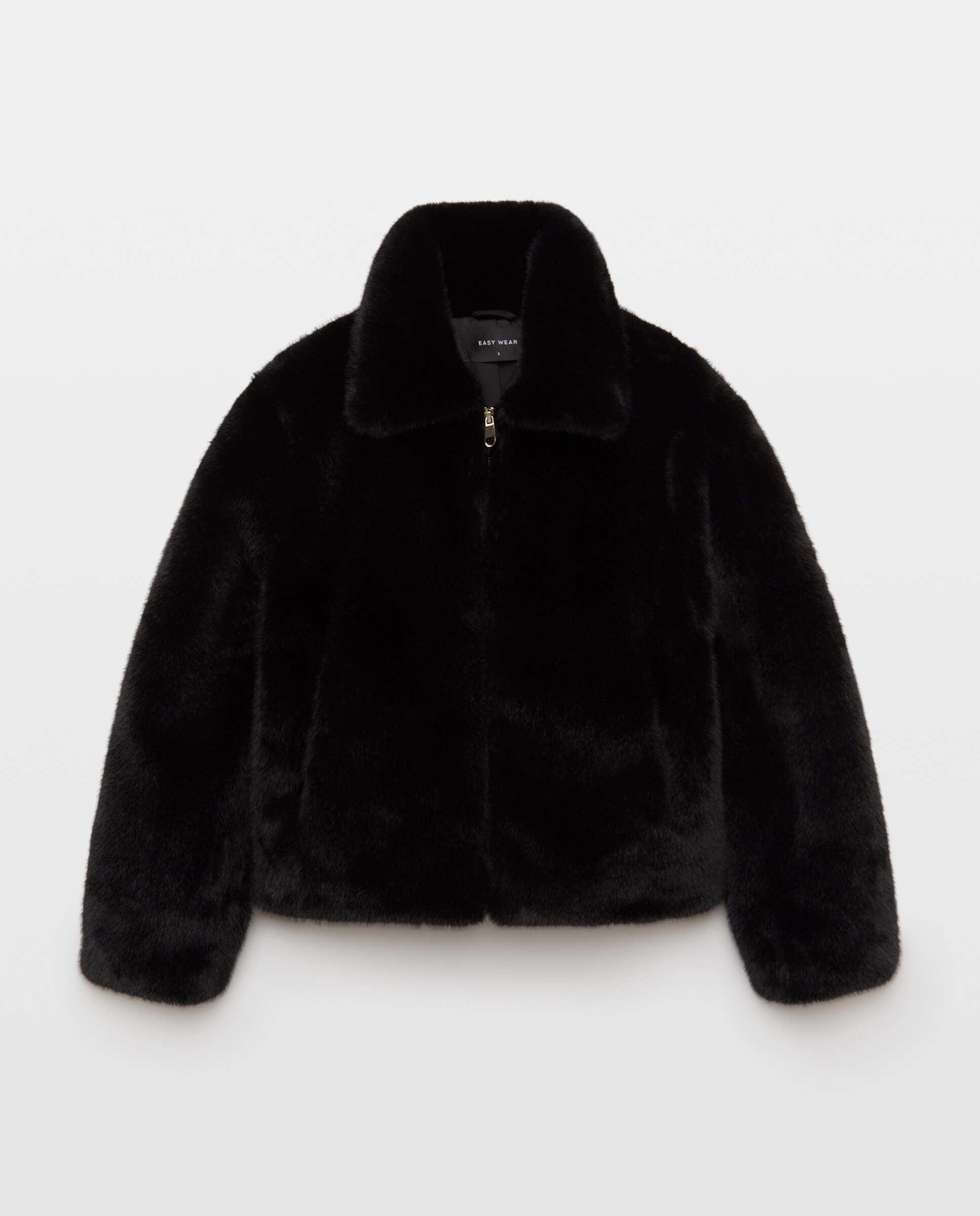 Cazadora de mujer efecto pelo - Easy Wear - Negro Negro-1