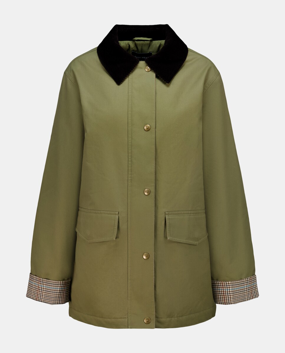 Parka Encerada de Gola de Bombazina 730 Camel-5