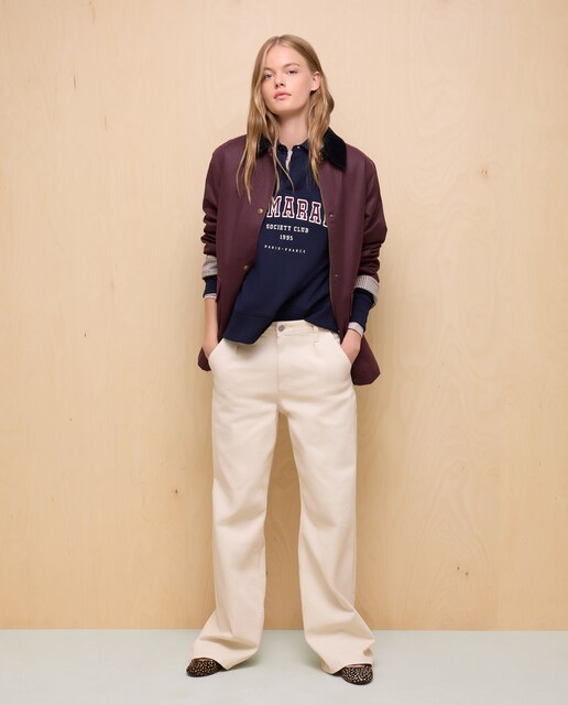 Imagen 0 de Parka de mujer encerada de cuello pana