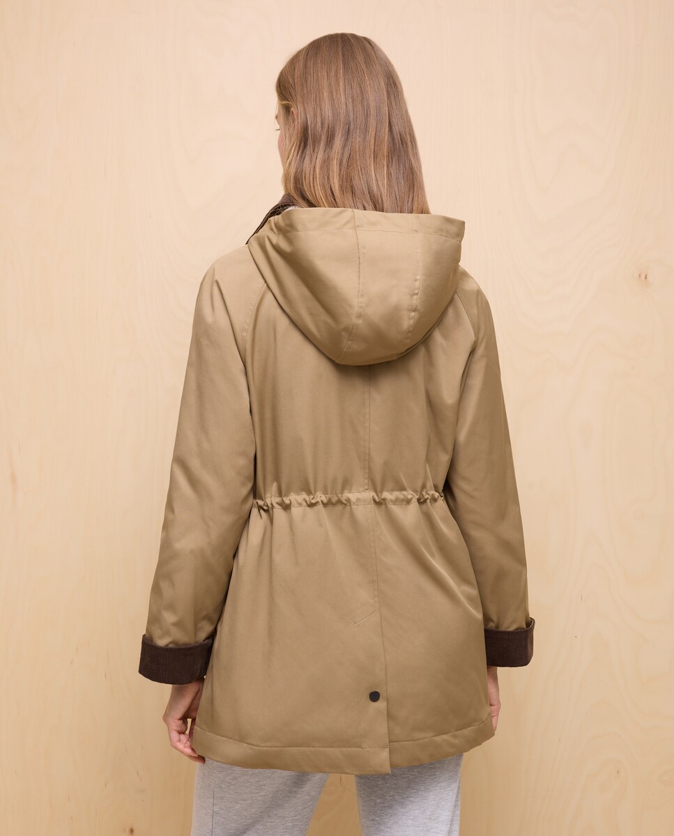 Parka de mujer sarga de cuello pana · Easy Wear · El Corte Inglés