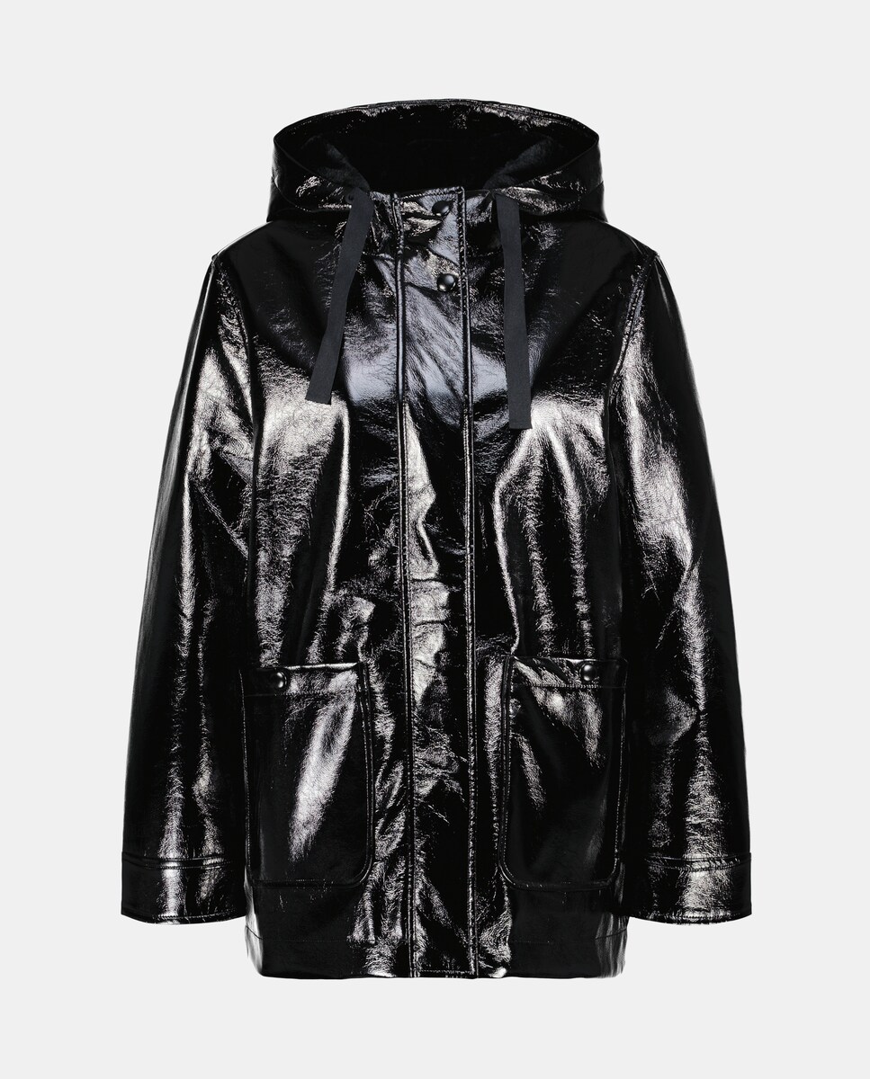 Impermeável Liso Preto-5