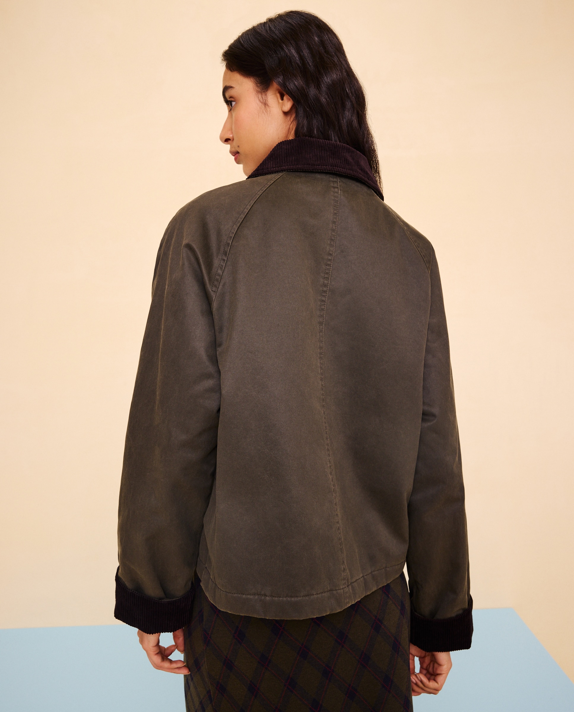 Parka de mujer encerada corta - Easy Wear - 520 Kaki 520 Kaki-3