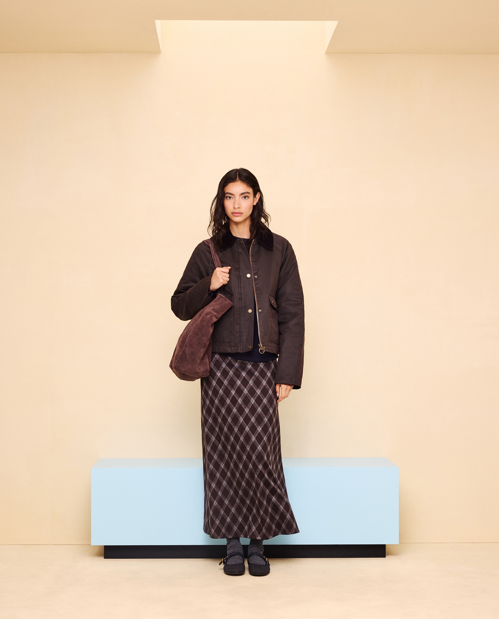 Parka de mujer encerada corta - Easy Wear - Marrón Marrón-2
