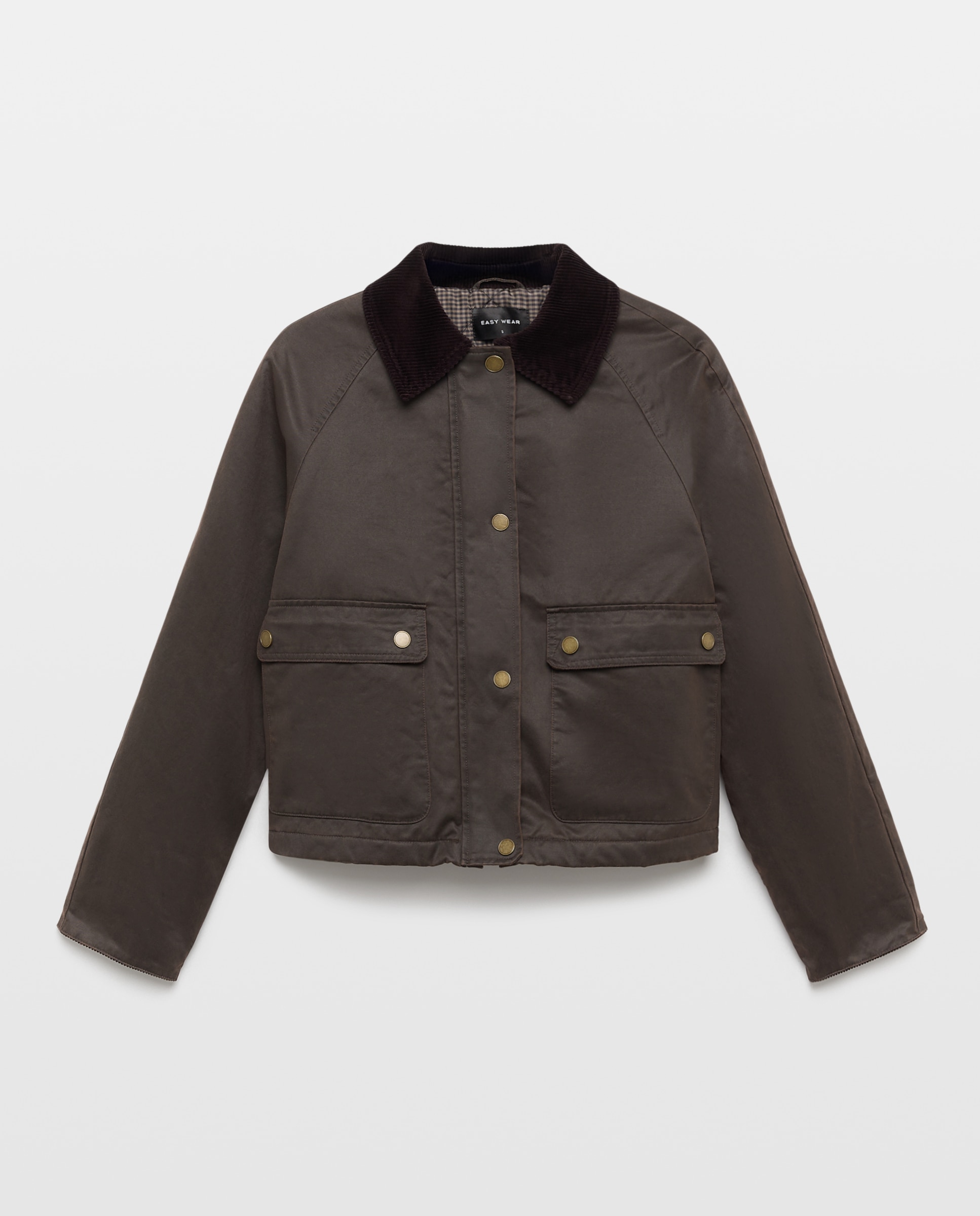 Parka de mujer encerada corta - Easy Wear - Marrón Marrón-4