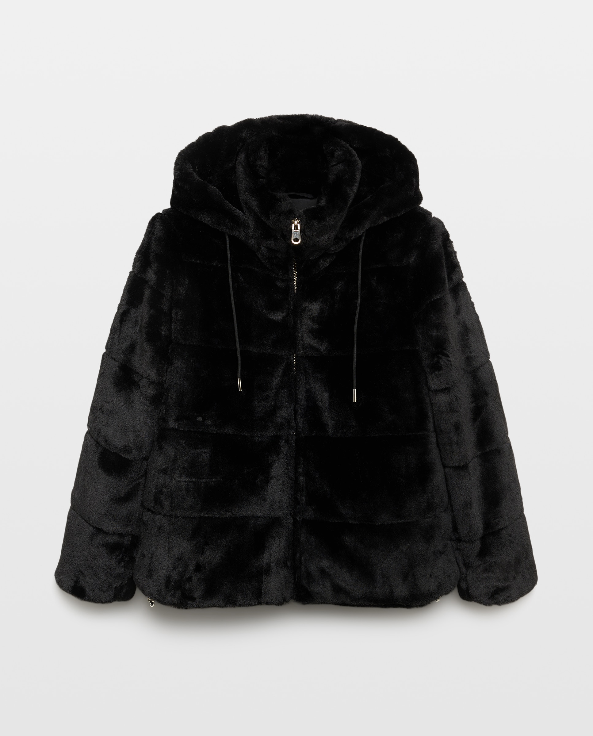 Abrigo de mujer efecto pelo - Easy Wear - Negro Negro-4