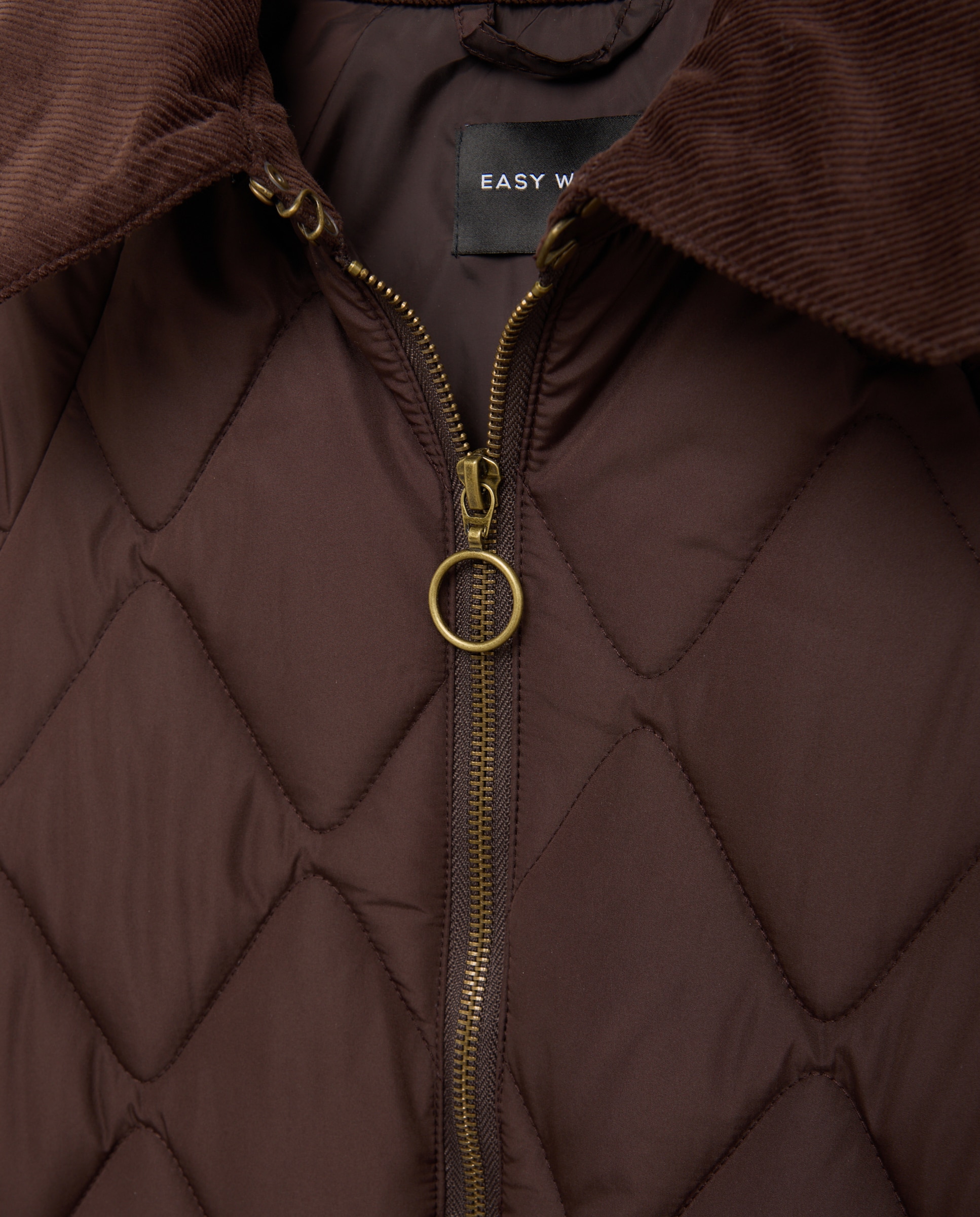 Parka acolchada cuello pana - Easy Wear - Chocolate Chocolate-6