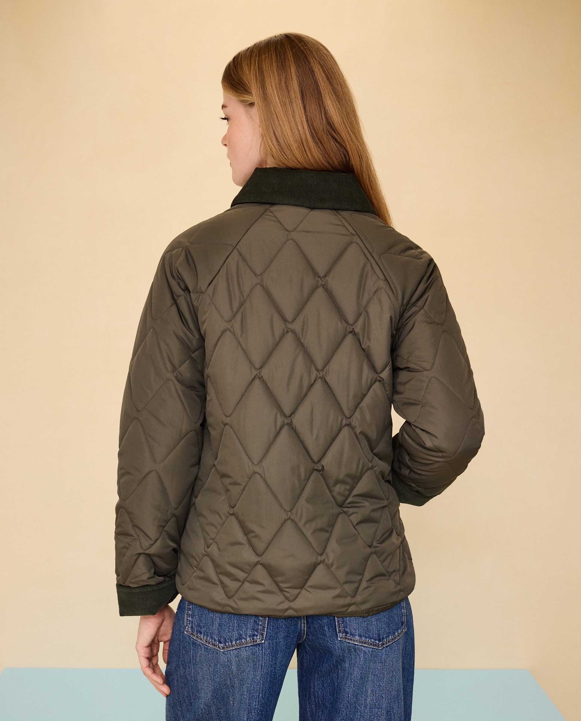 Parka acolchada cuello pana - Easy Wear - 520 Kaki 520 Kaki-3
