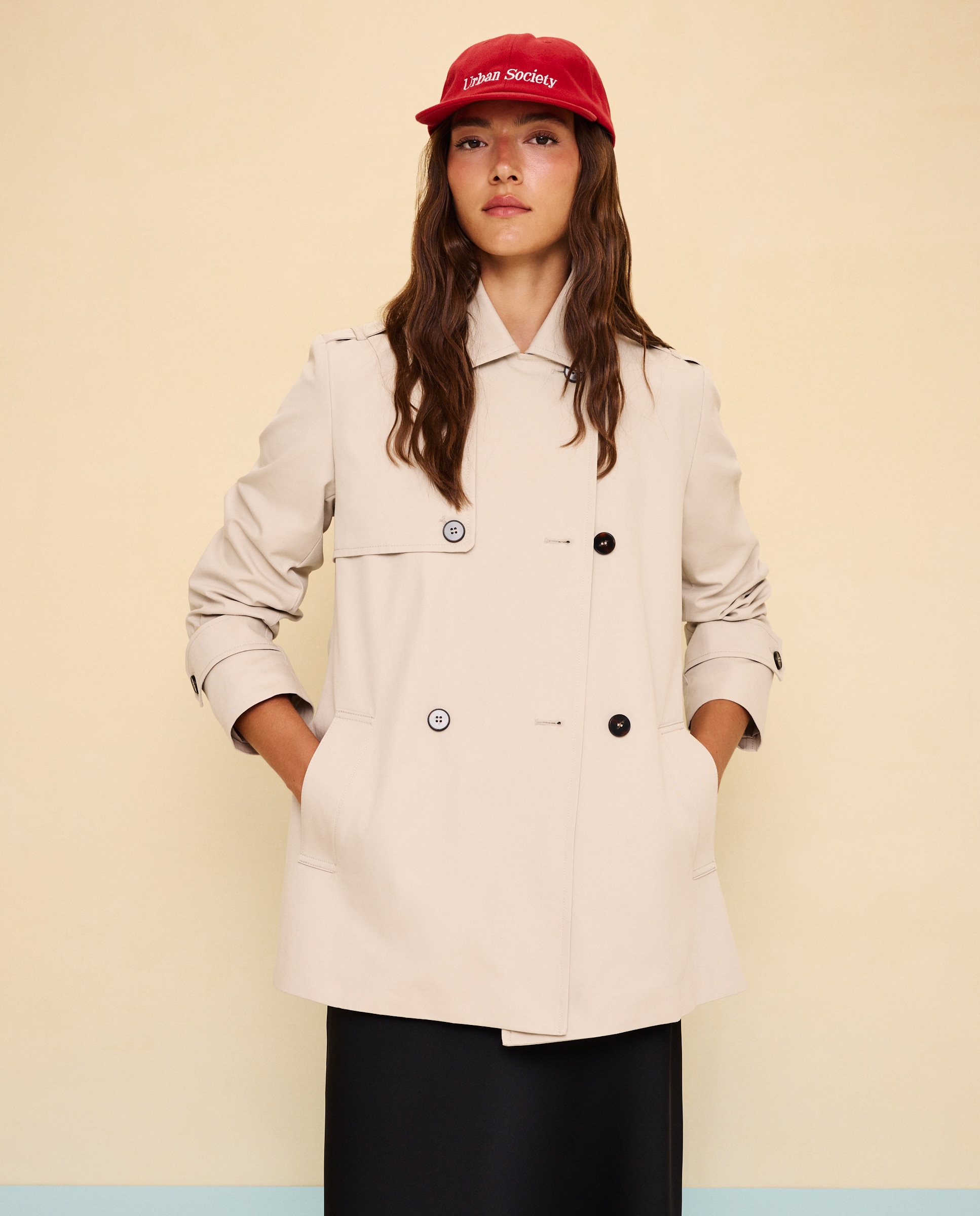 Gabardina de mujer - Easy Wear - Rice paper Rice paper-2