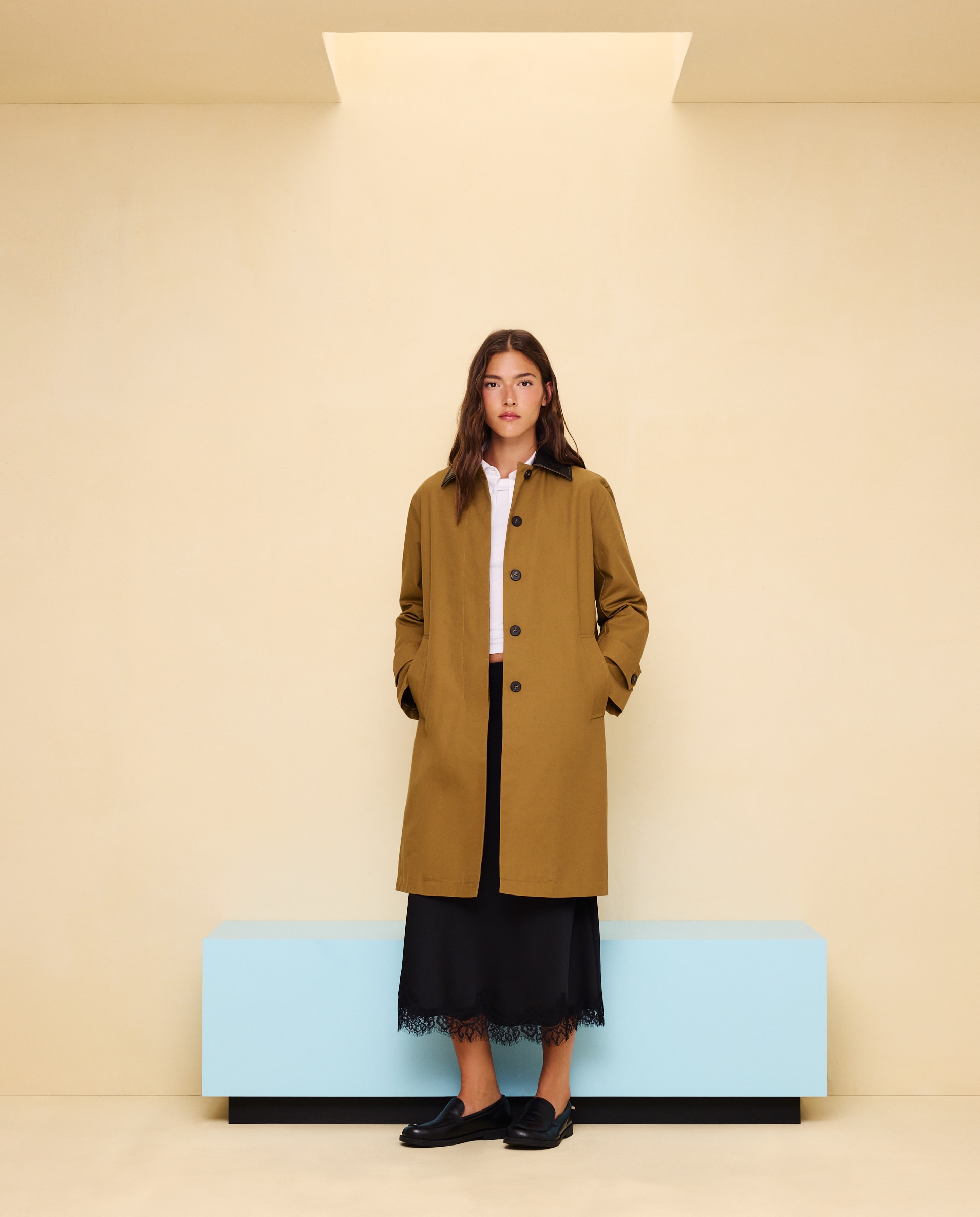 Gabardina de mujer larga - Easy Wear - Siena natural Siena natural-1