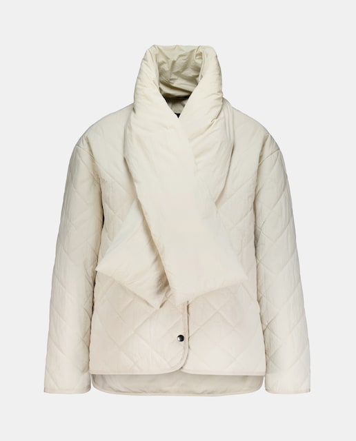 Imagem 0 de Casaco Acolchoado Até à Anca com Cachecol