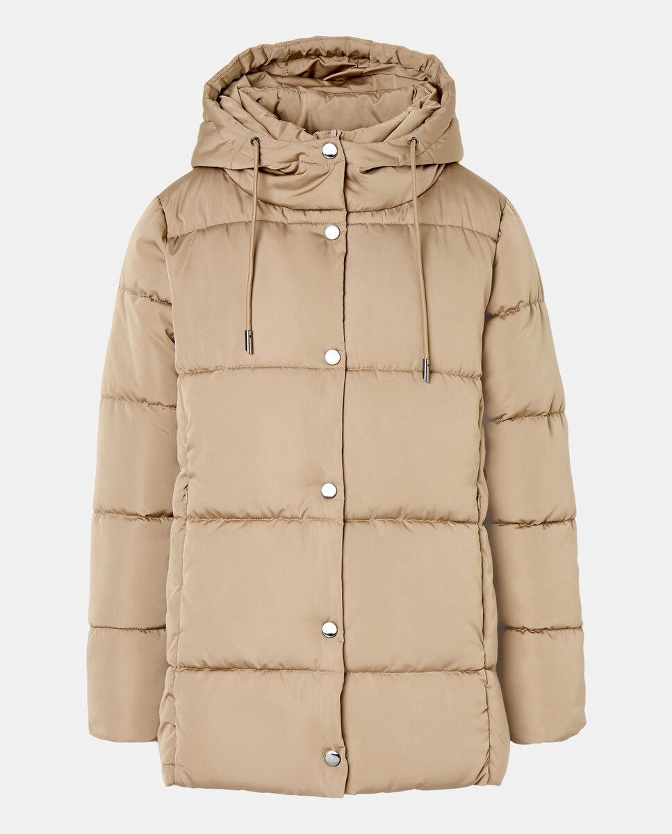 Casaco Acolchoado com Efeito de Peça Dupla 510 Verde Claro-5