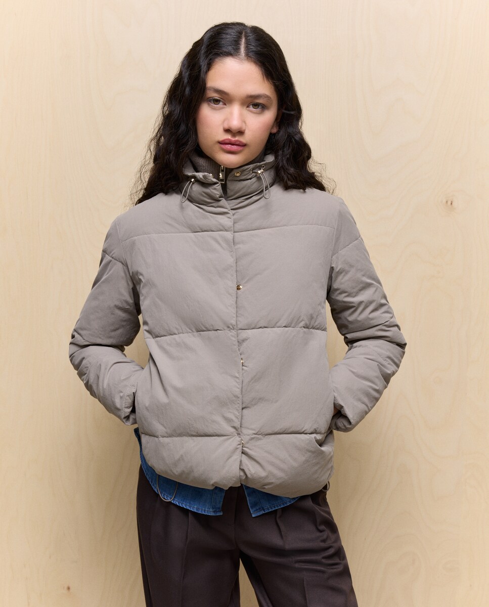 Plumífero de mujer acolchado combinado con punto · Easy Wear · El