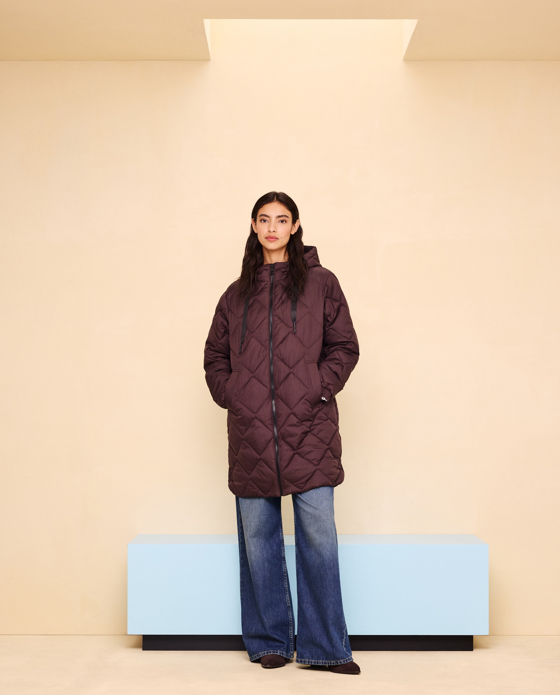 Imagen 1 de Acolchado de mujer rombos contrastes - Easy Wear - Marrón Marrón