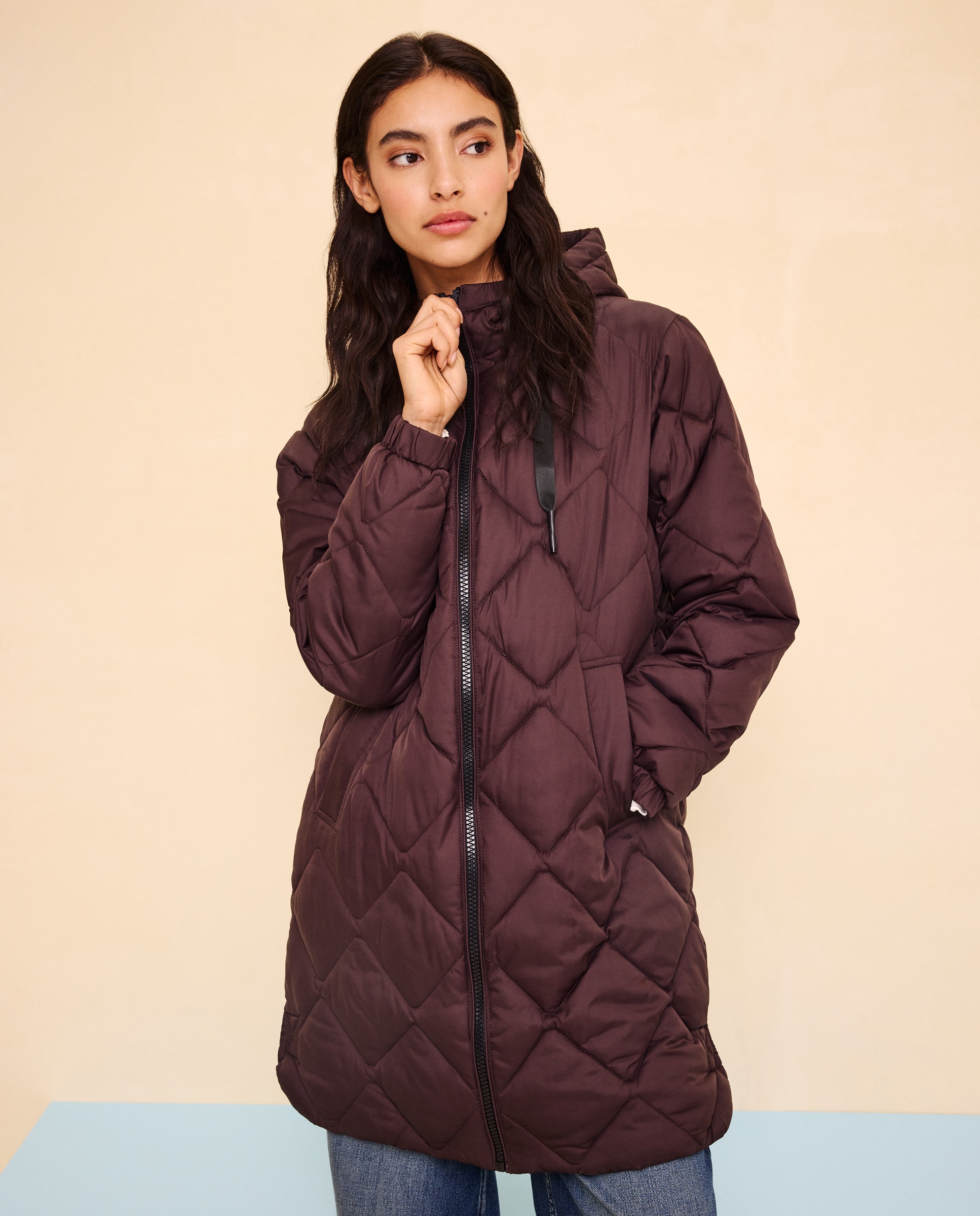 Imagen 2 de Acolchado de mujer rombos contrastes - Easy Wear - Marrón Marrón