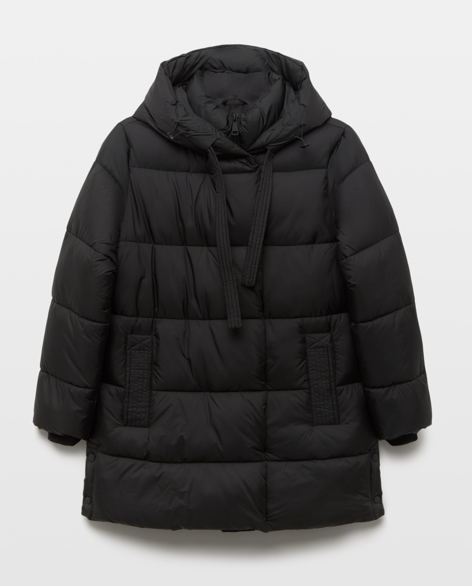 Imagen 4 de Abrigo acolchado cruzado capucha - Easy Wear - Negro Negro
