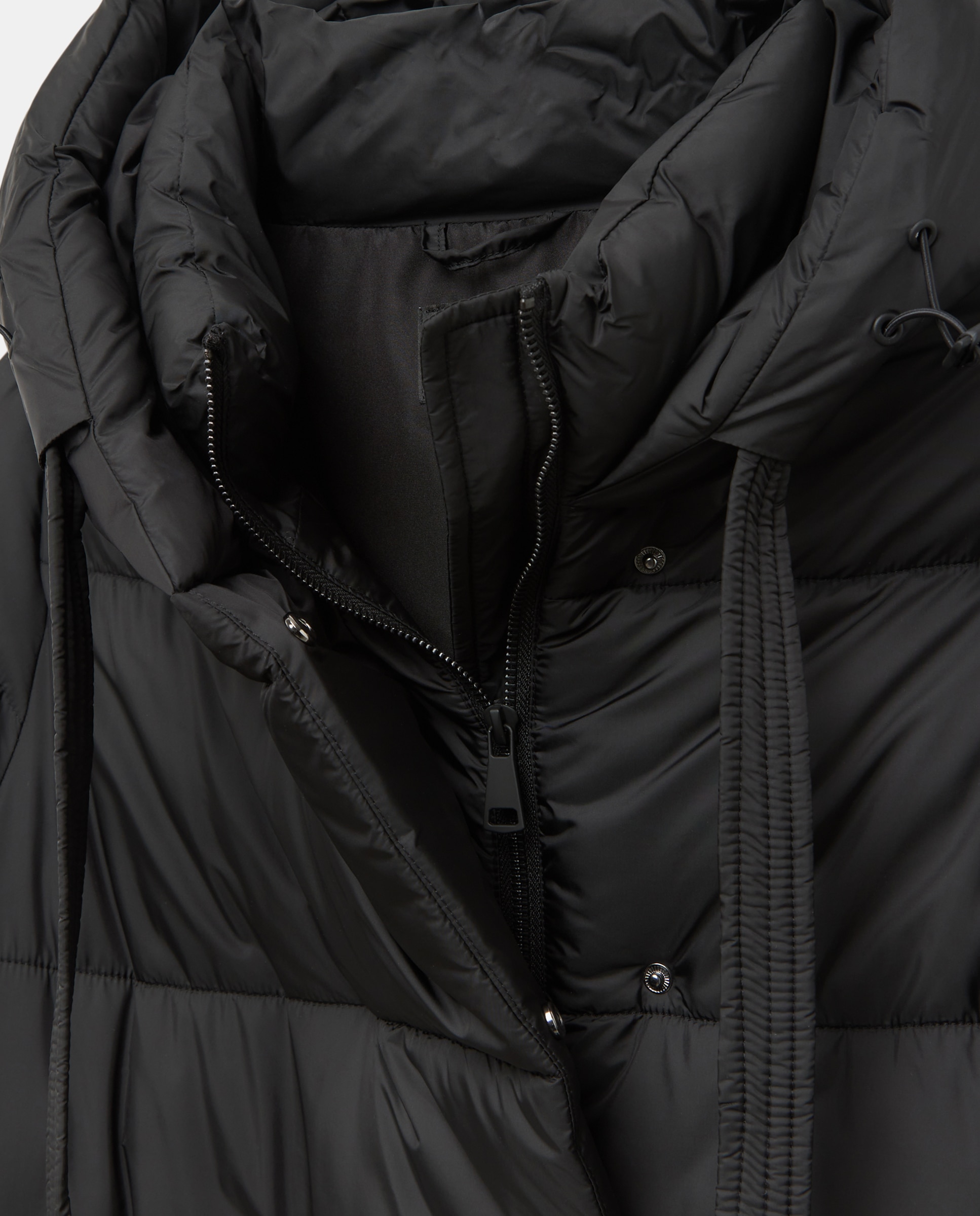 Imagen 5 de Abrigo acolchado cruzado capucha - Easy Wear - Negro Negro